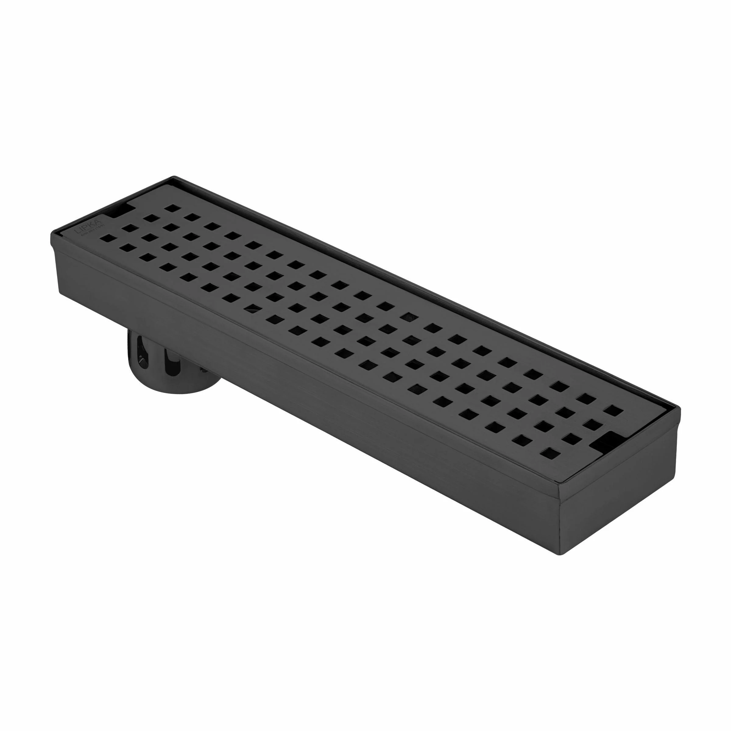 Palo Shower Drain Channel - Black (12 x 3 Inches) - LIPKA