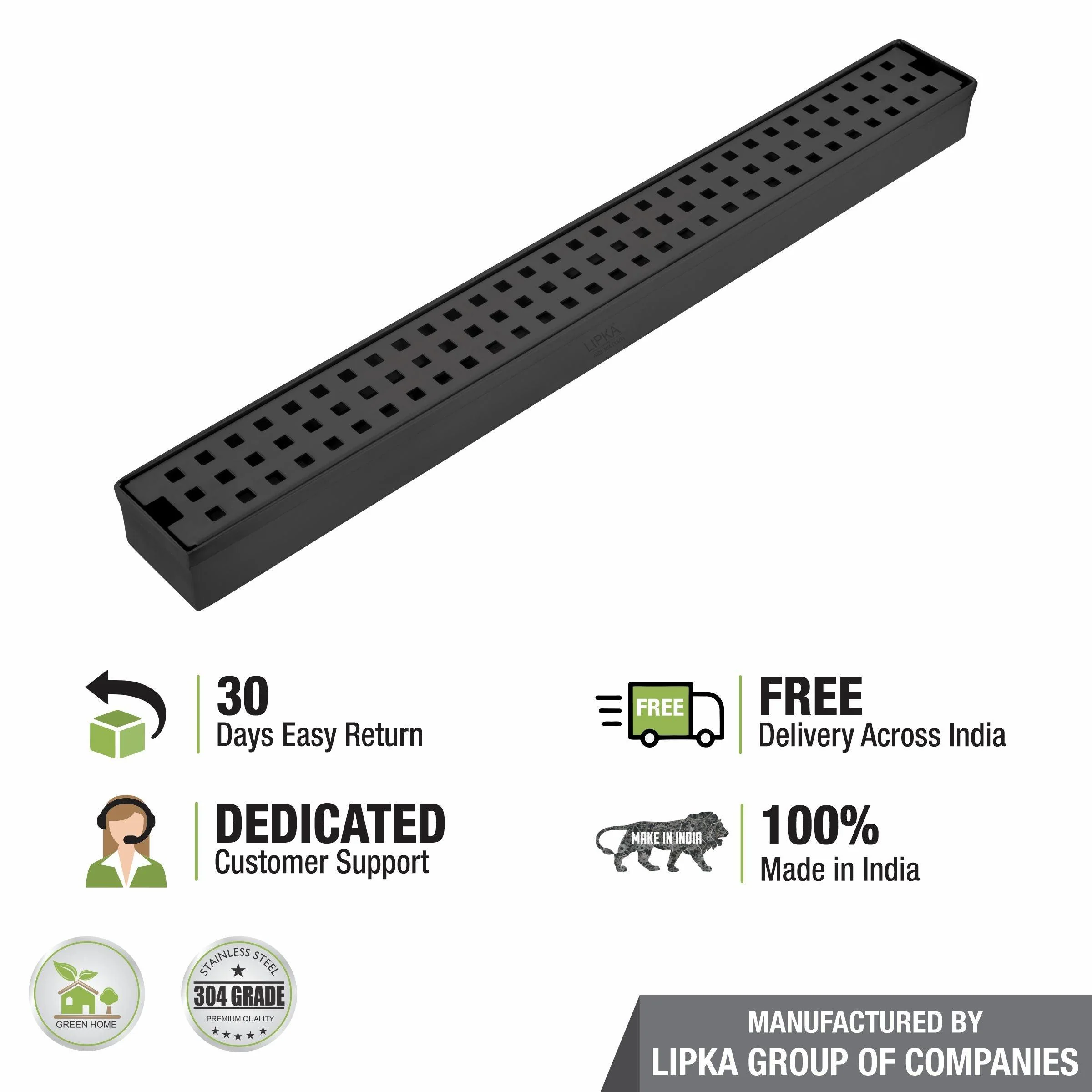 Palo Shower Drain Channel - Black (36 x 2 Inches) - LIPKA - Image 5