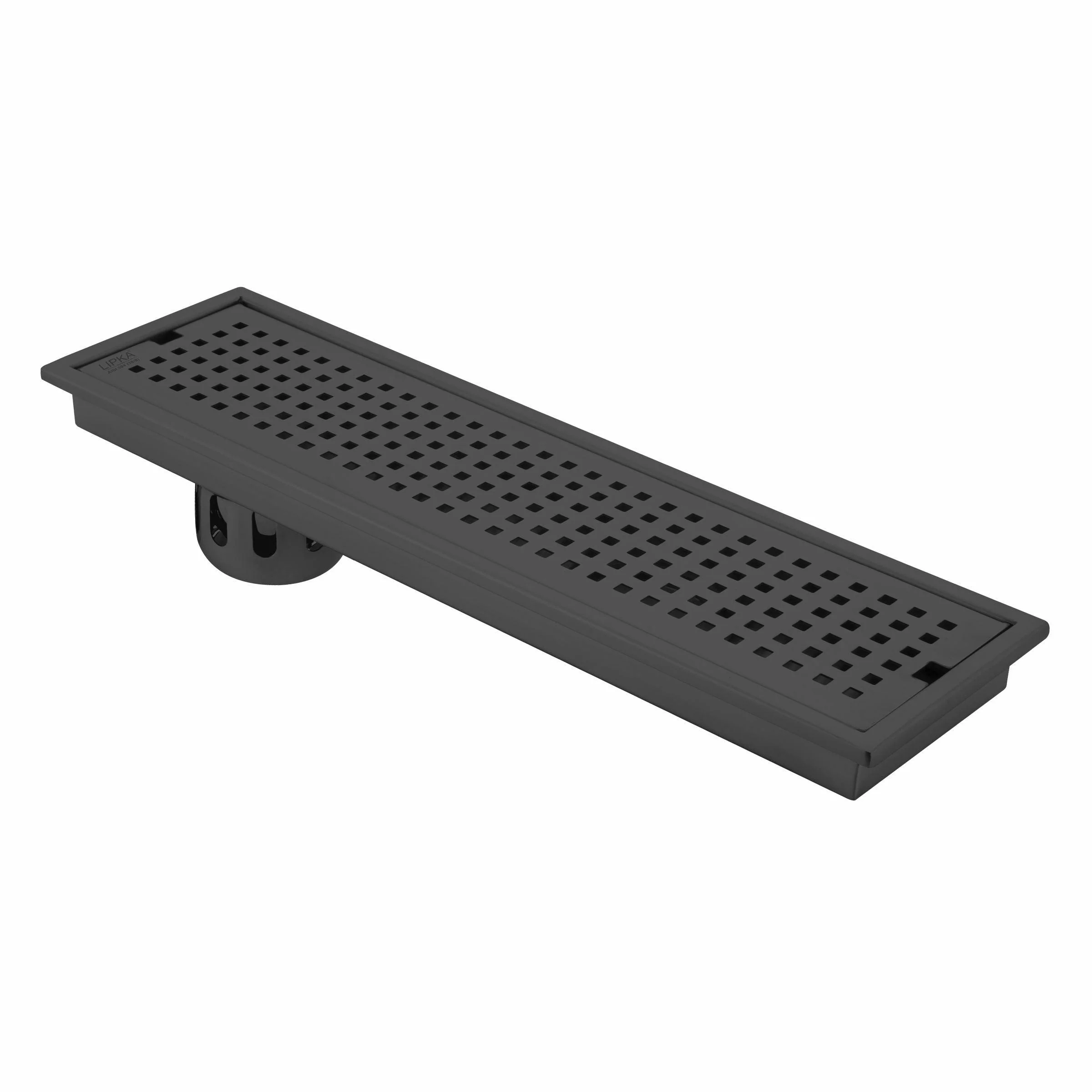 Palo Shower Drain Channel - Black (48 x 4 Inches) - LIPKA