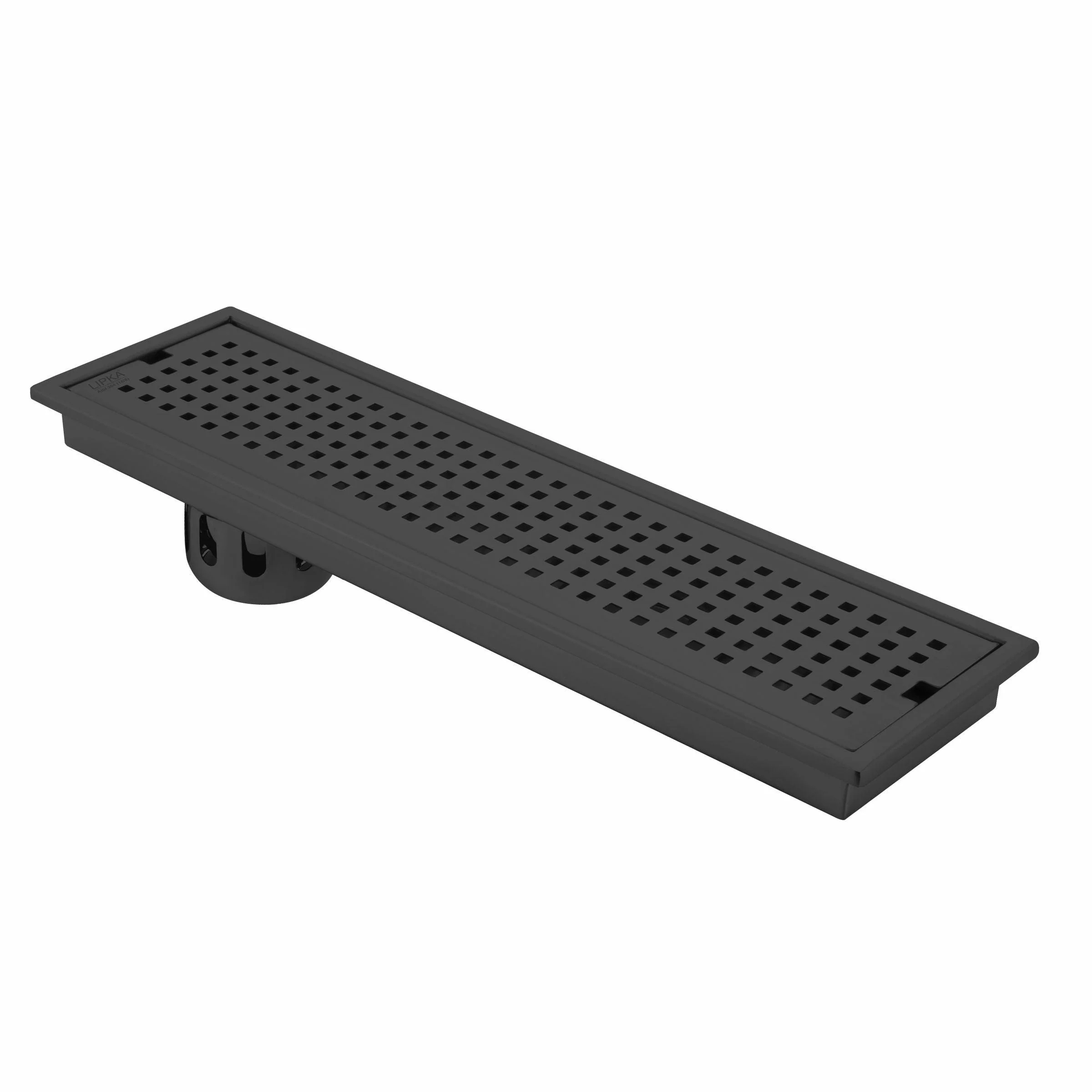 Palo Shower Drain Channel - Black (48 x 5 Inches) - LIPKA
