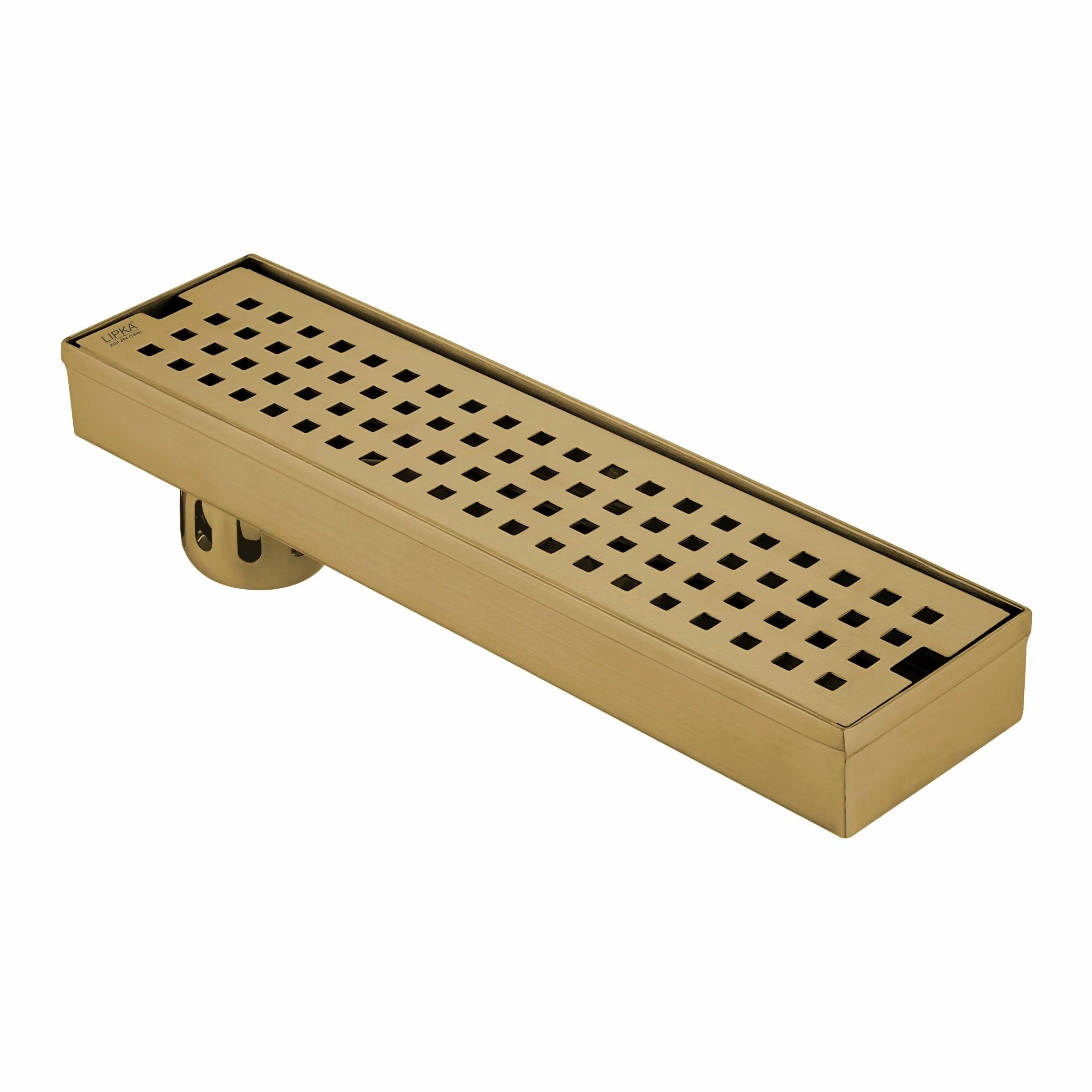 Palo Shower Drain Channel - Yellow Gold (24 x 3 Inches) - LIPKA