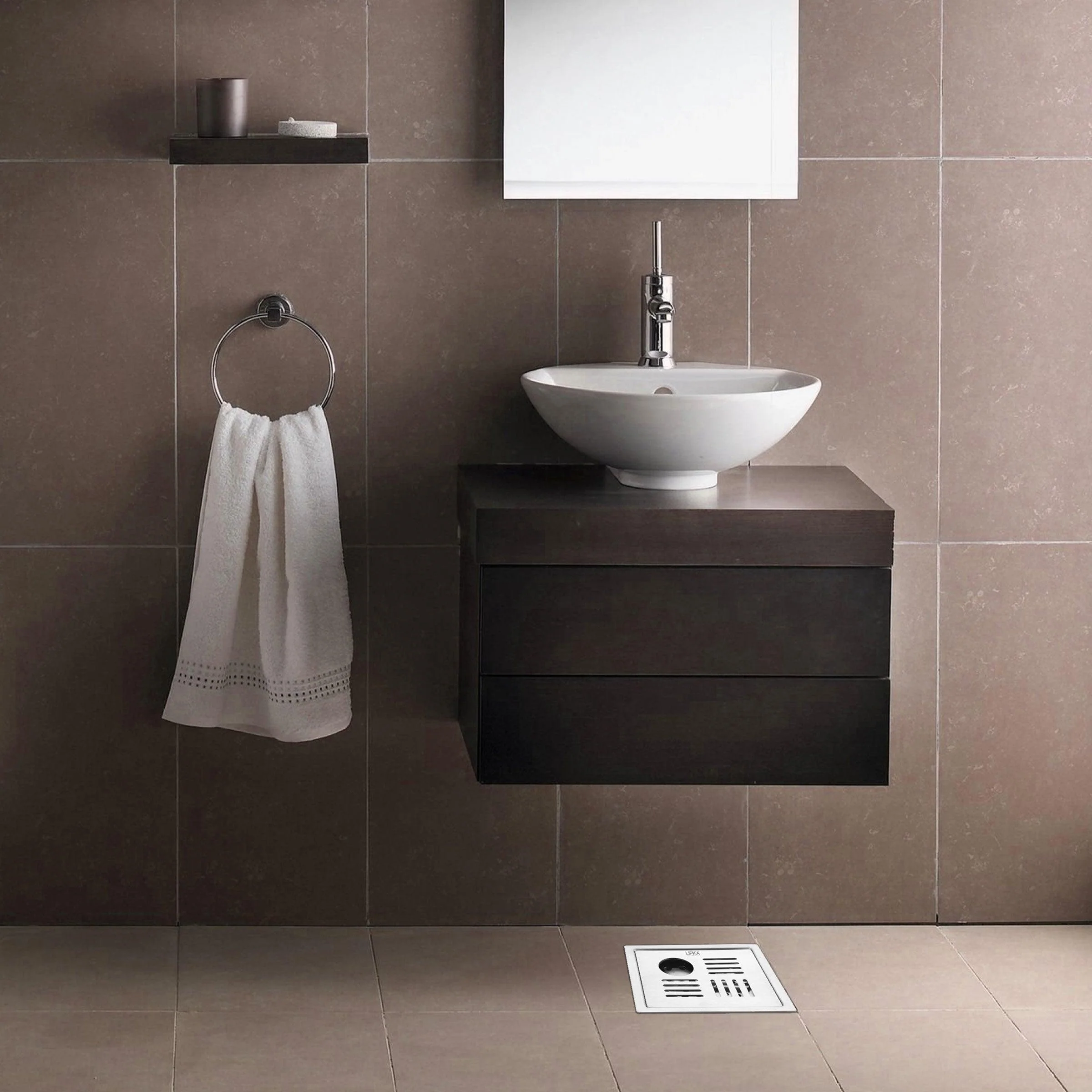 Pink Exclusive Square Flat Cut Floor Drain (5 x 5 Inches) with Hole and Cockroach Trap - LIPKA - Image 6