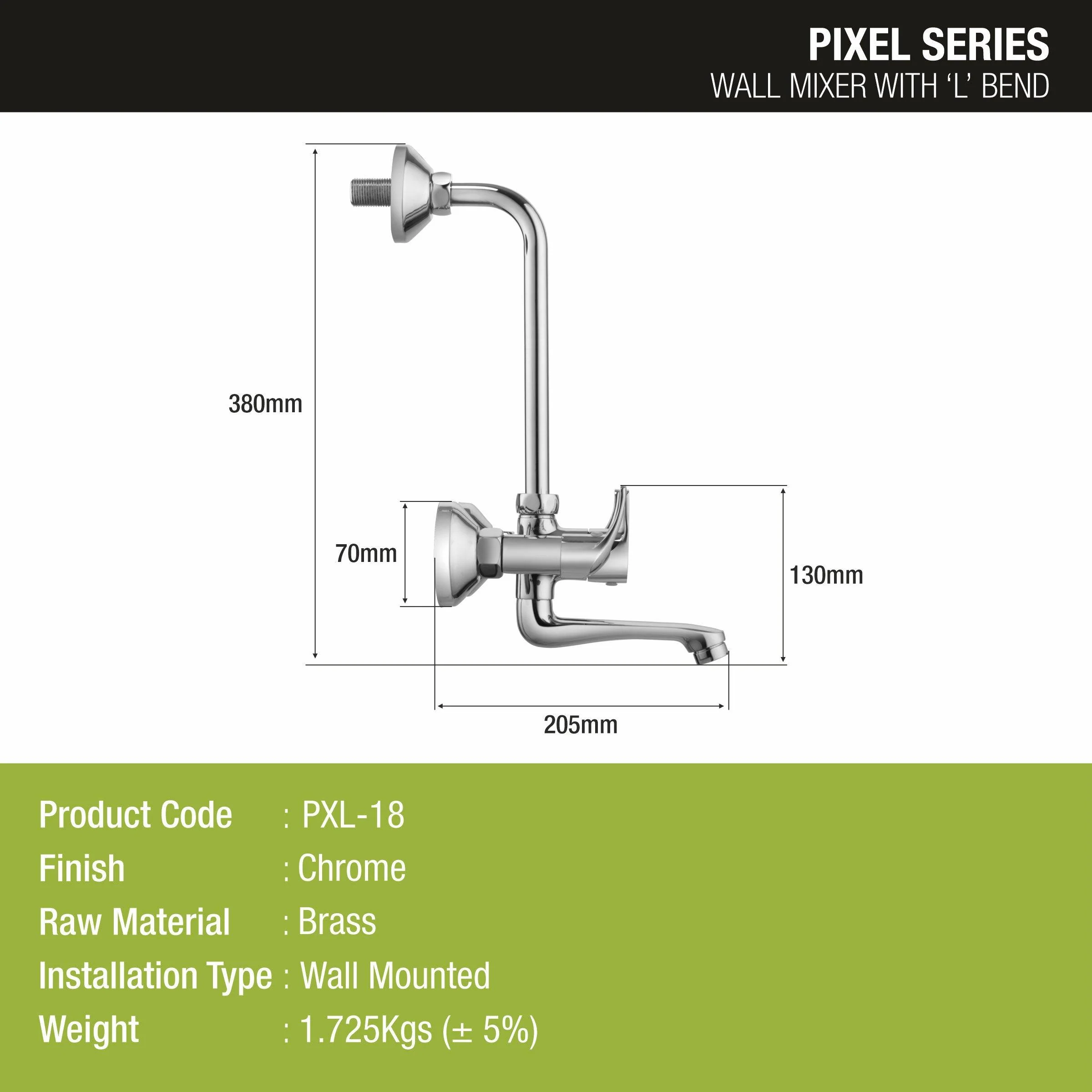 Pixel Wall Mixer with L Bend Faucet - LIPKA - Image 2