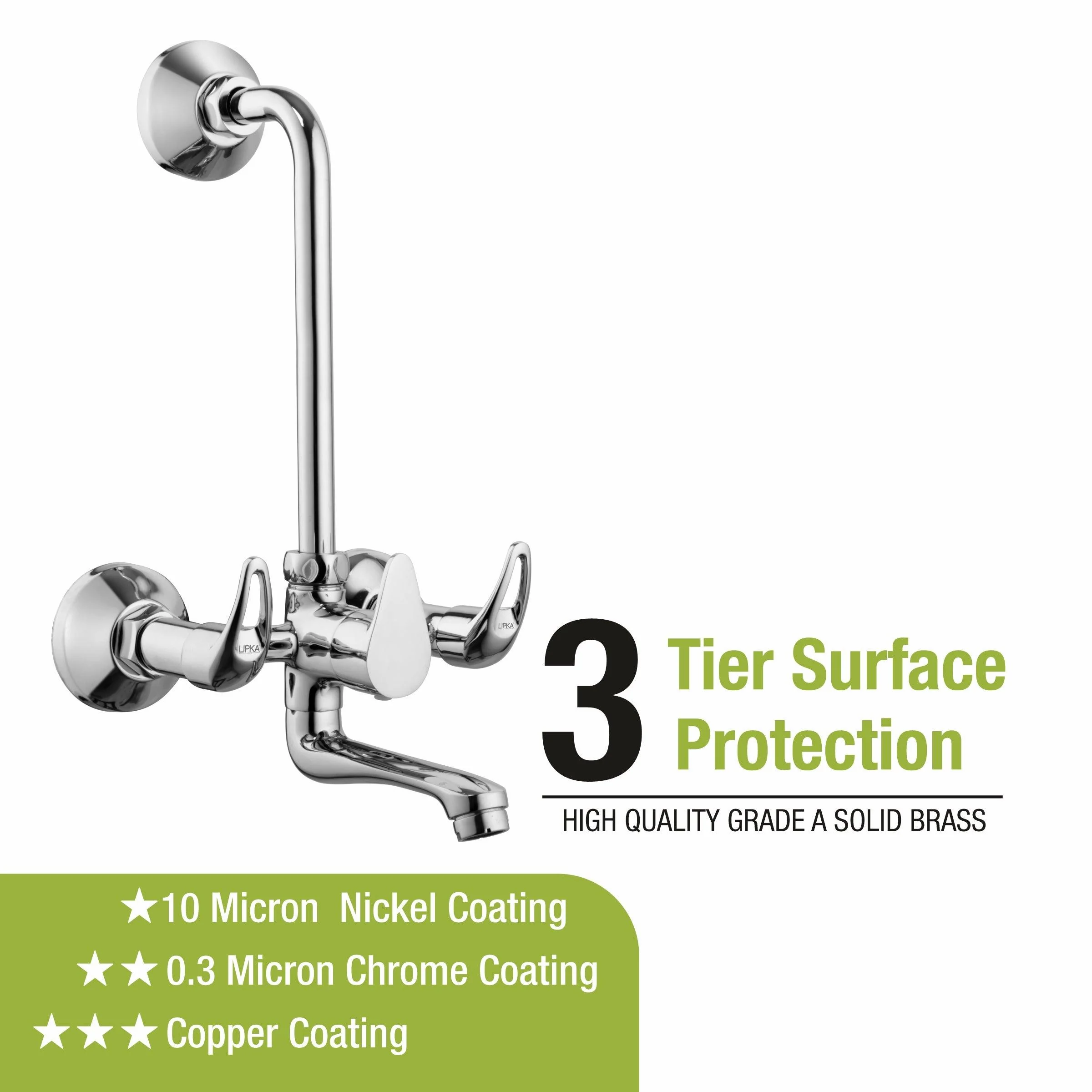 Pixel Wall Mixer with L Bend Faucet - LIPKA - Image 4