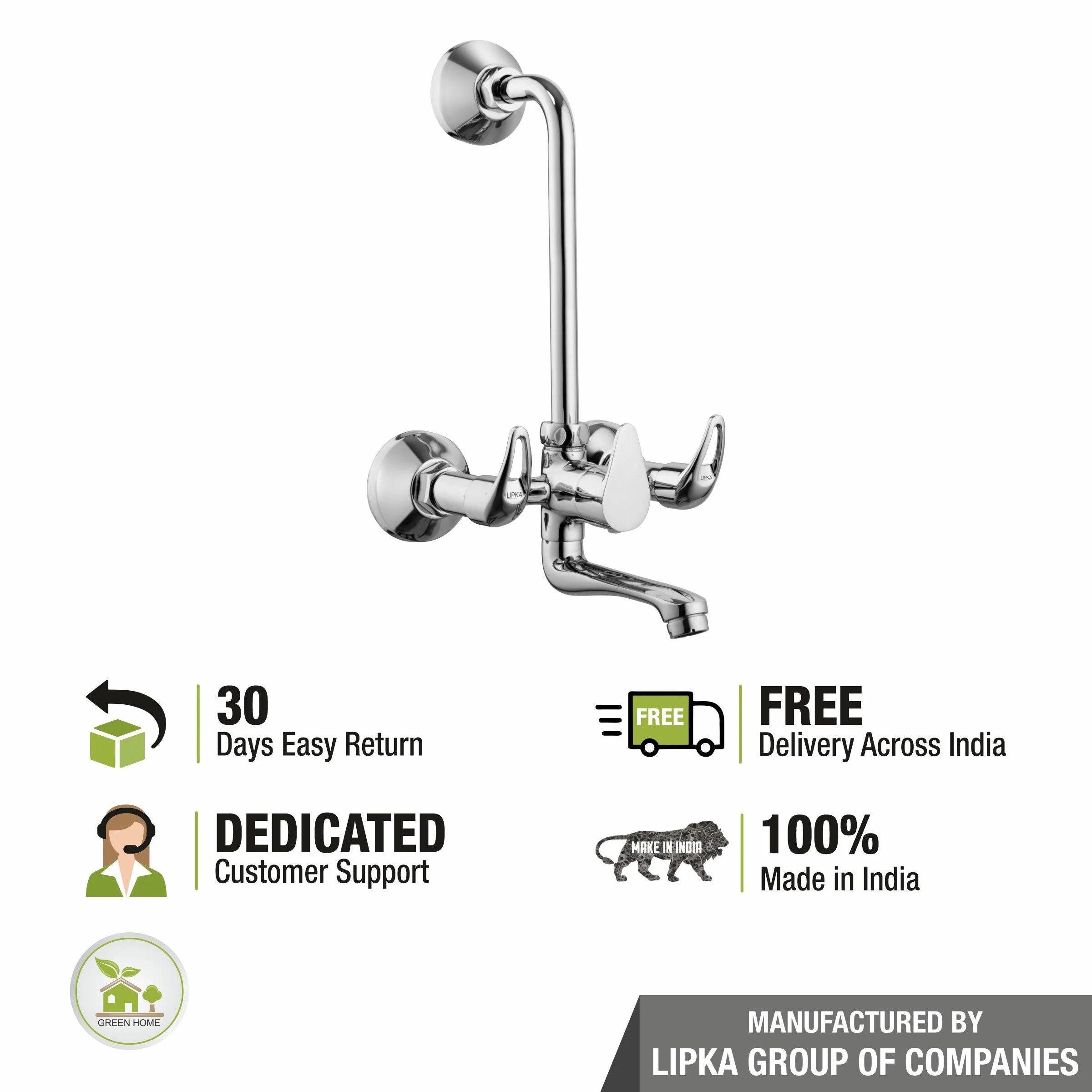 Pixel Wall Mixer with L Bend Faucet - LIPKA - Image 6