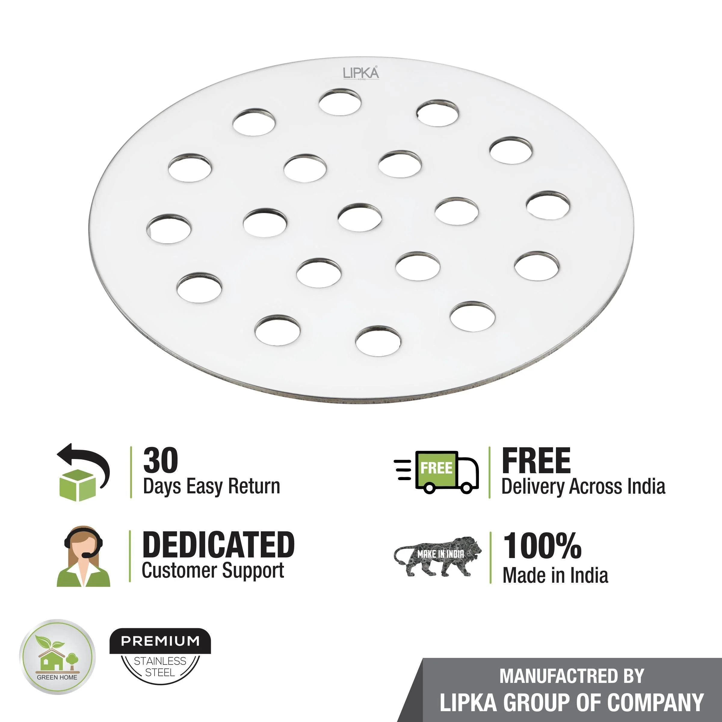 Plain Round Jali Floor Drain (4 inches) - LIPKA - Image 3