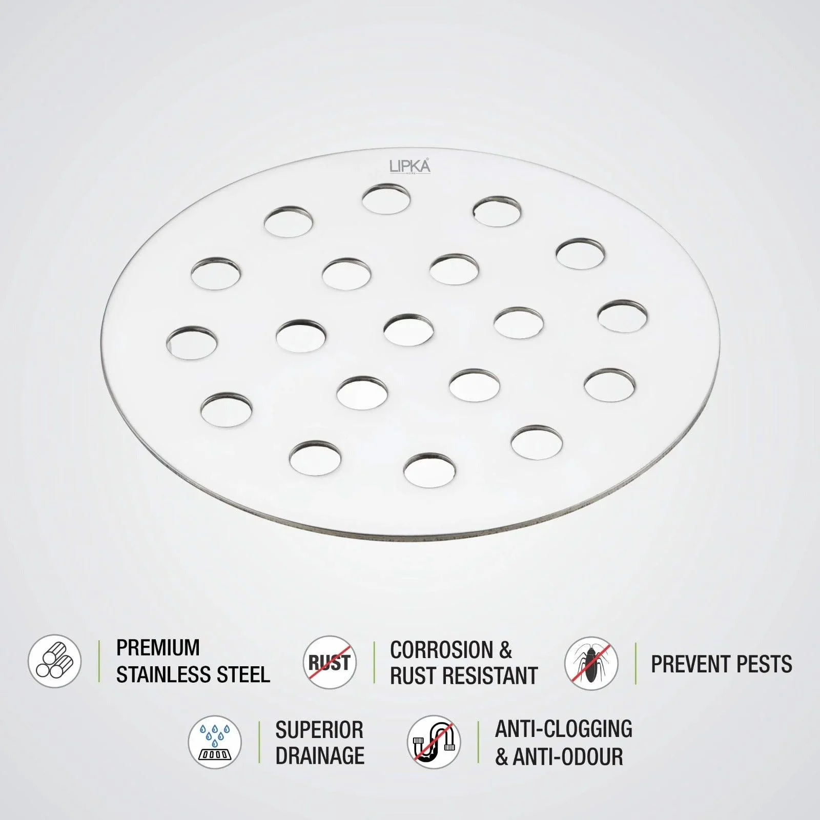 Plain Round Jali Floor Drain (4 inches) - LIPKA - Image 4