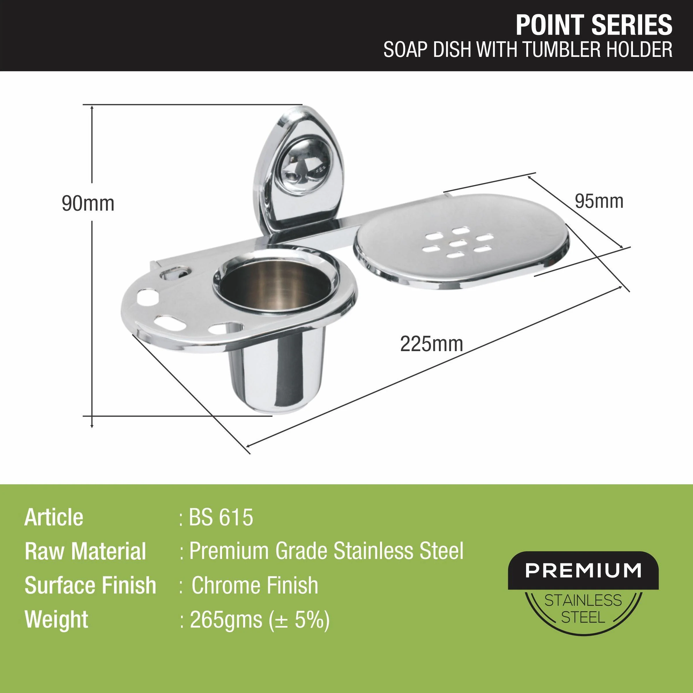 Point Soap Dish with Tumbler Holder - LIPKA - Image 2