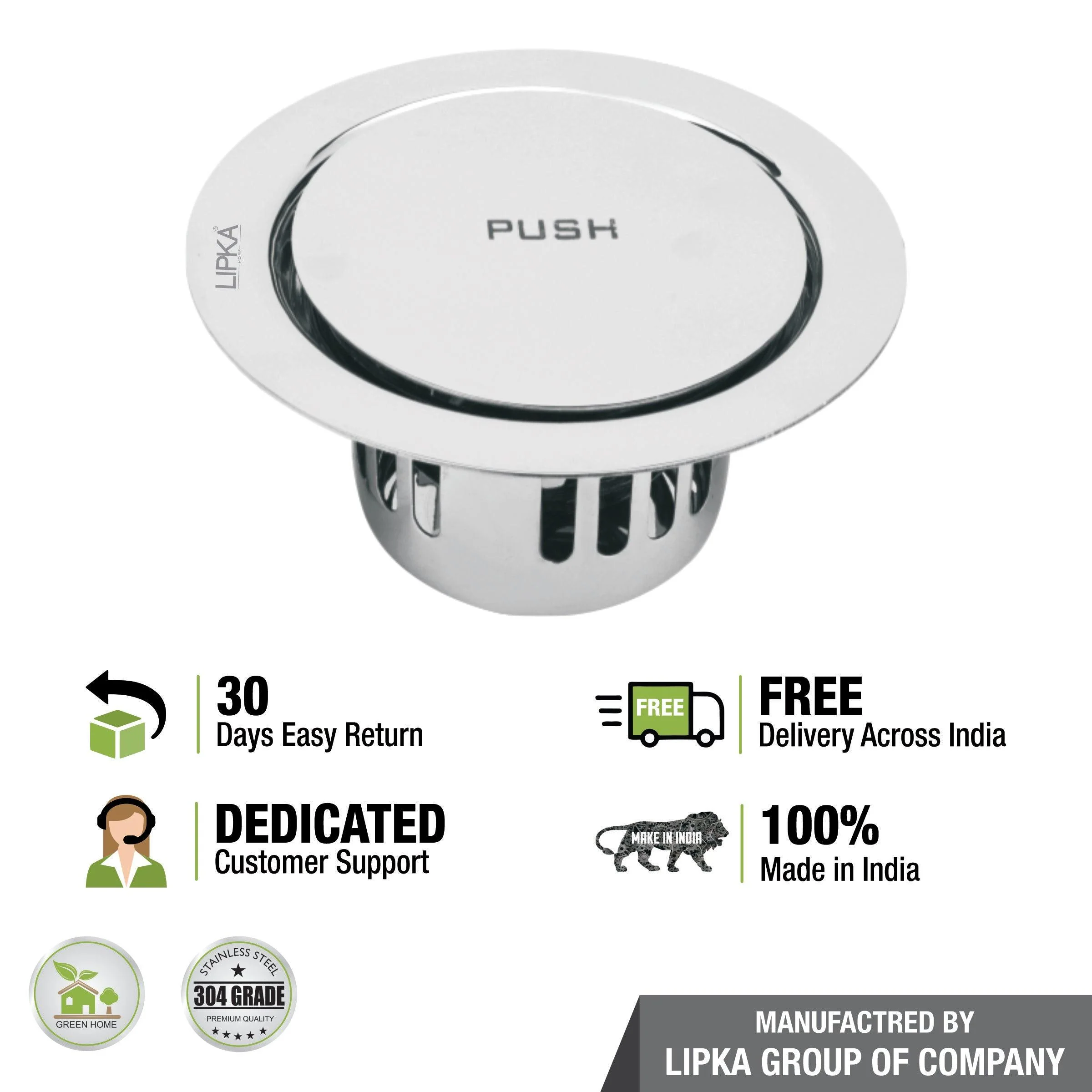 Pop-Up Round Floor Drain (5.5 inches) with Cockroach Trap - LIPKA - Image 4