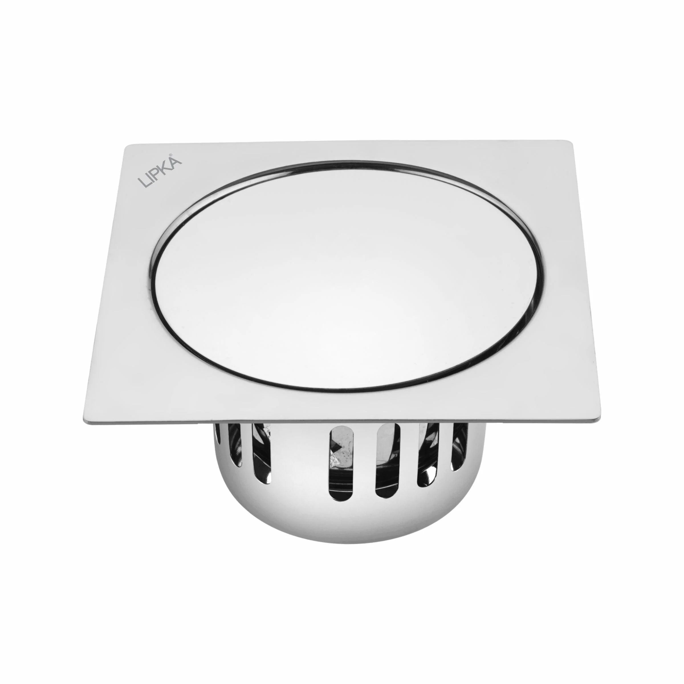 Pop-up Square Floor Drain (5.5 x 5.5 Inches) with Cockroach Trap - LIPKA