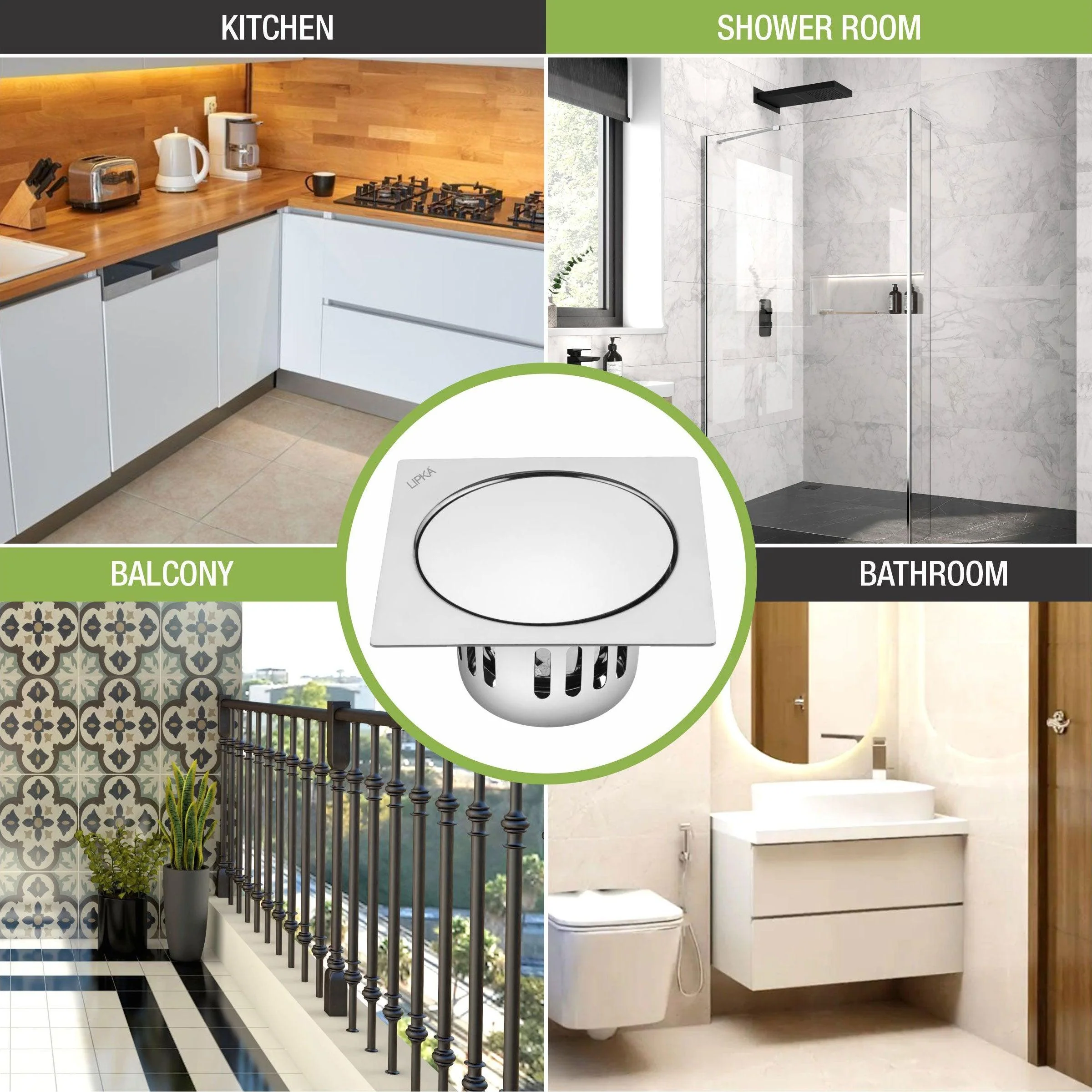 Pop-up Square Floor Drain (6 x 6 Inches) with Cockroach Trap - LIPKA - Image 6