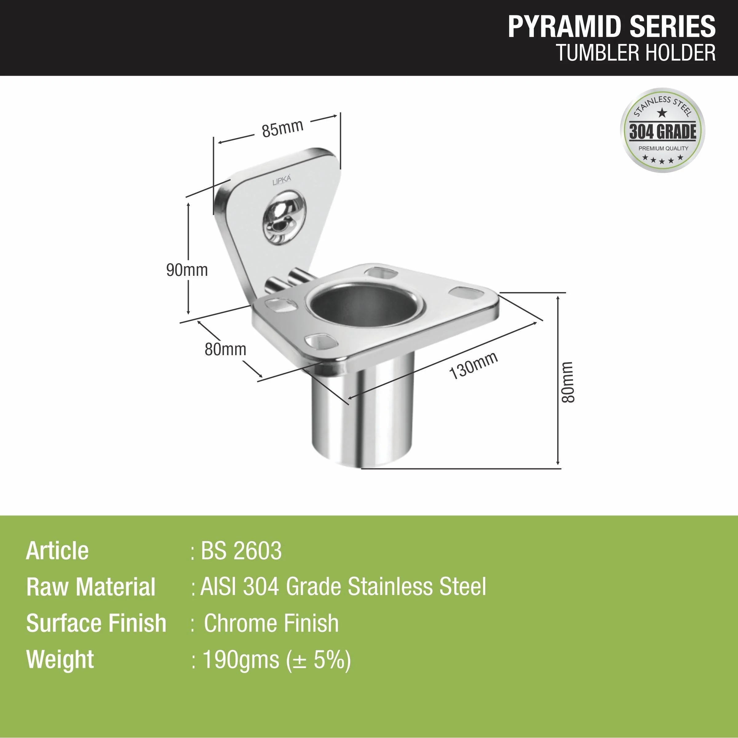 Pyramid 304-Grade Tumbler Holder- LIPKA - Image 2
