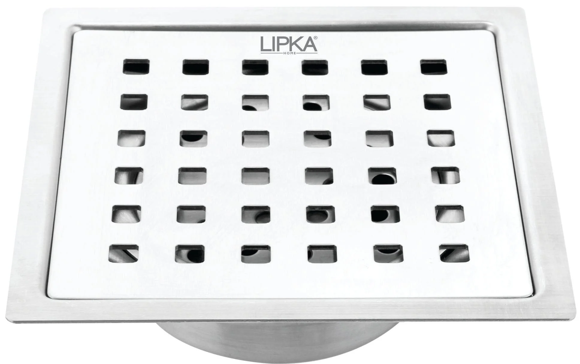 Red Exclusive Square Flat Cut Floor Drain (6 x 6 Inches) with Cockroach Trap - LIPKA