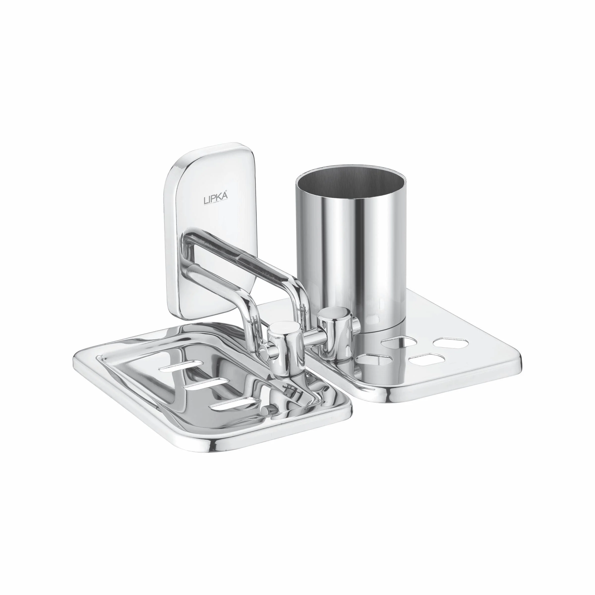 Rose Soap Dish with Tumbler Holder (304-SS) - LIPKA