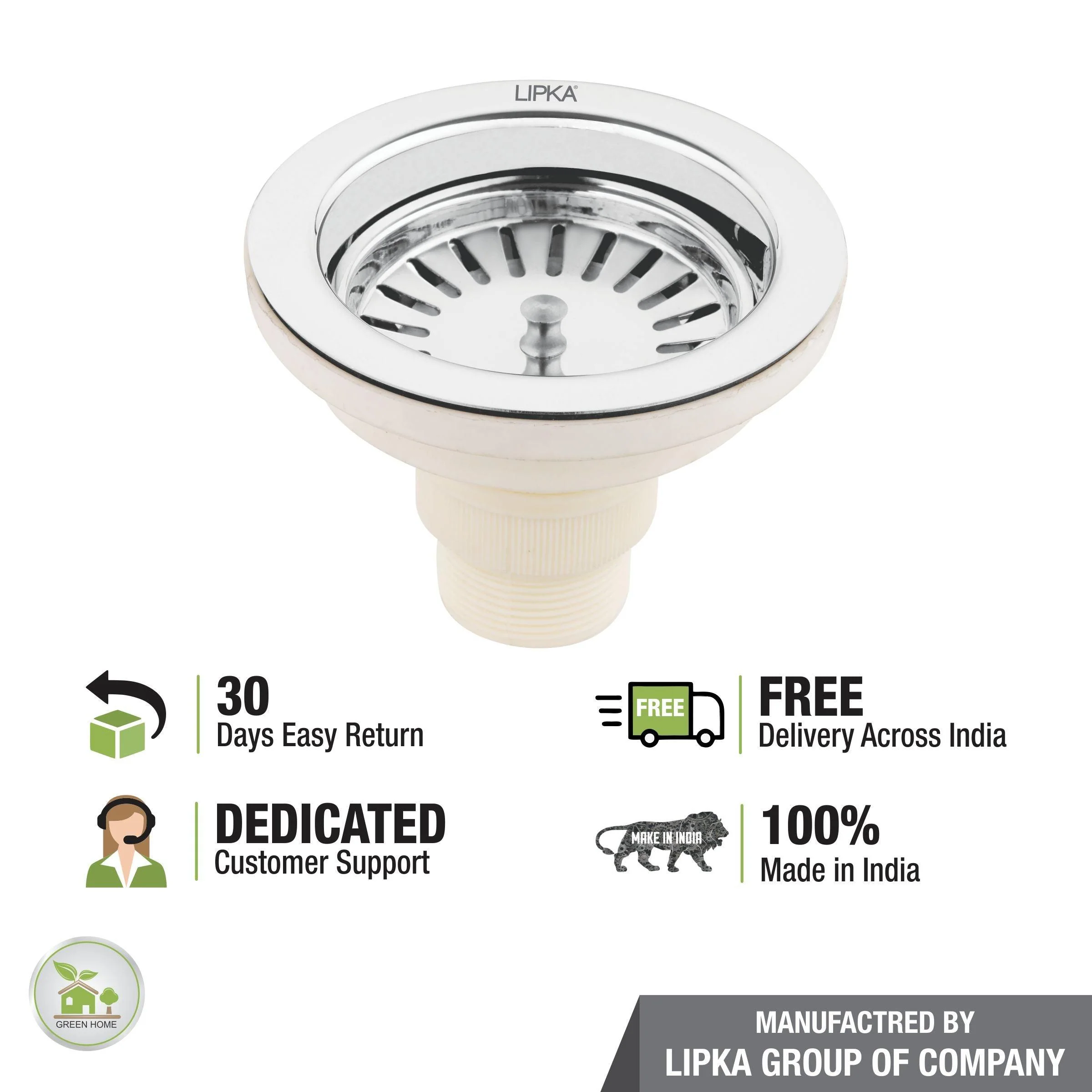 Round 304-Grade Kitchen Sink Coupling (4½ Inches) - LIPKA - Image 5