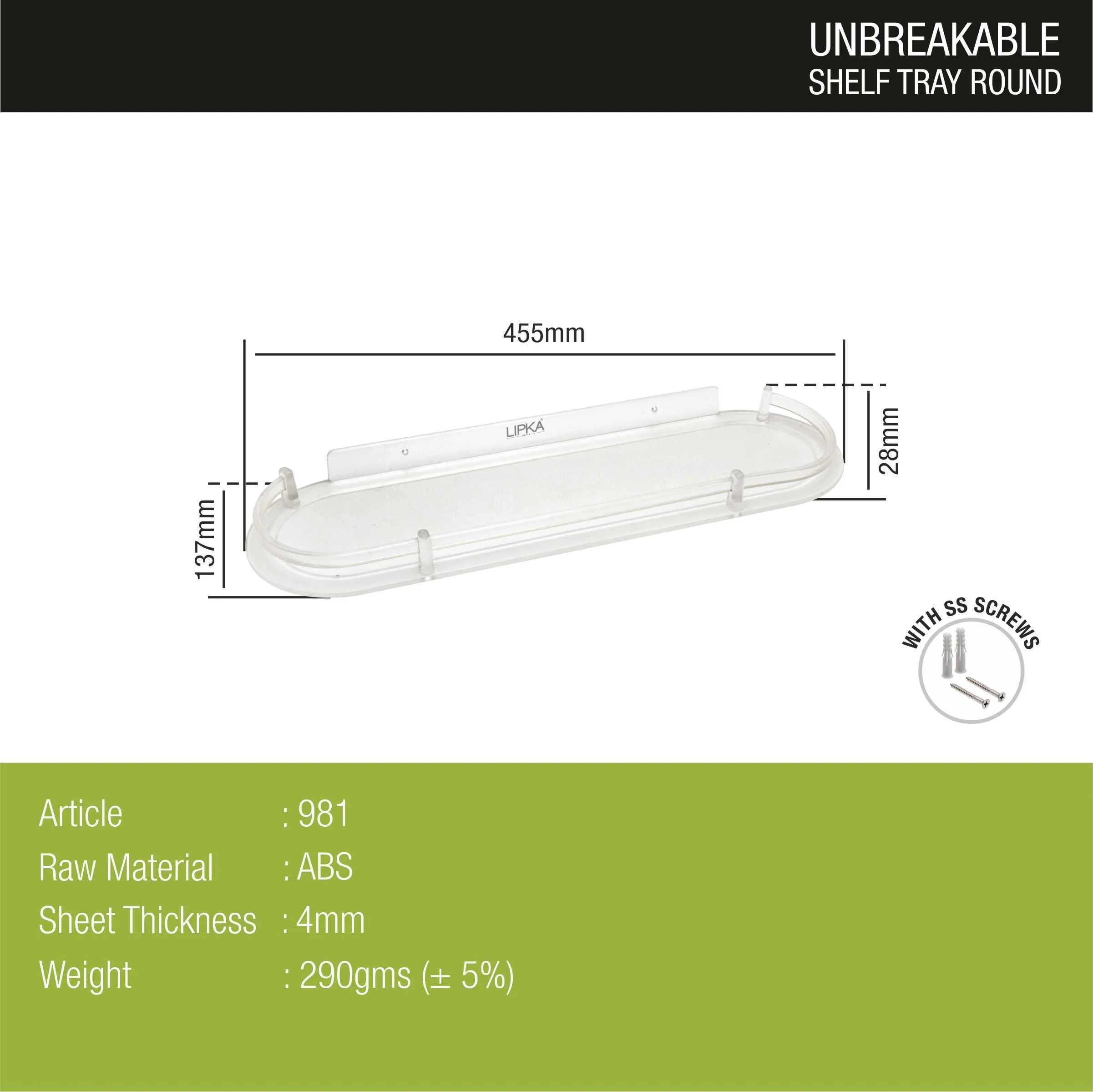 Round ABS Shelf Tray - LIPKA - Image 2