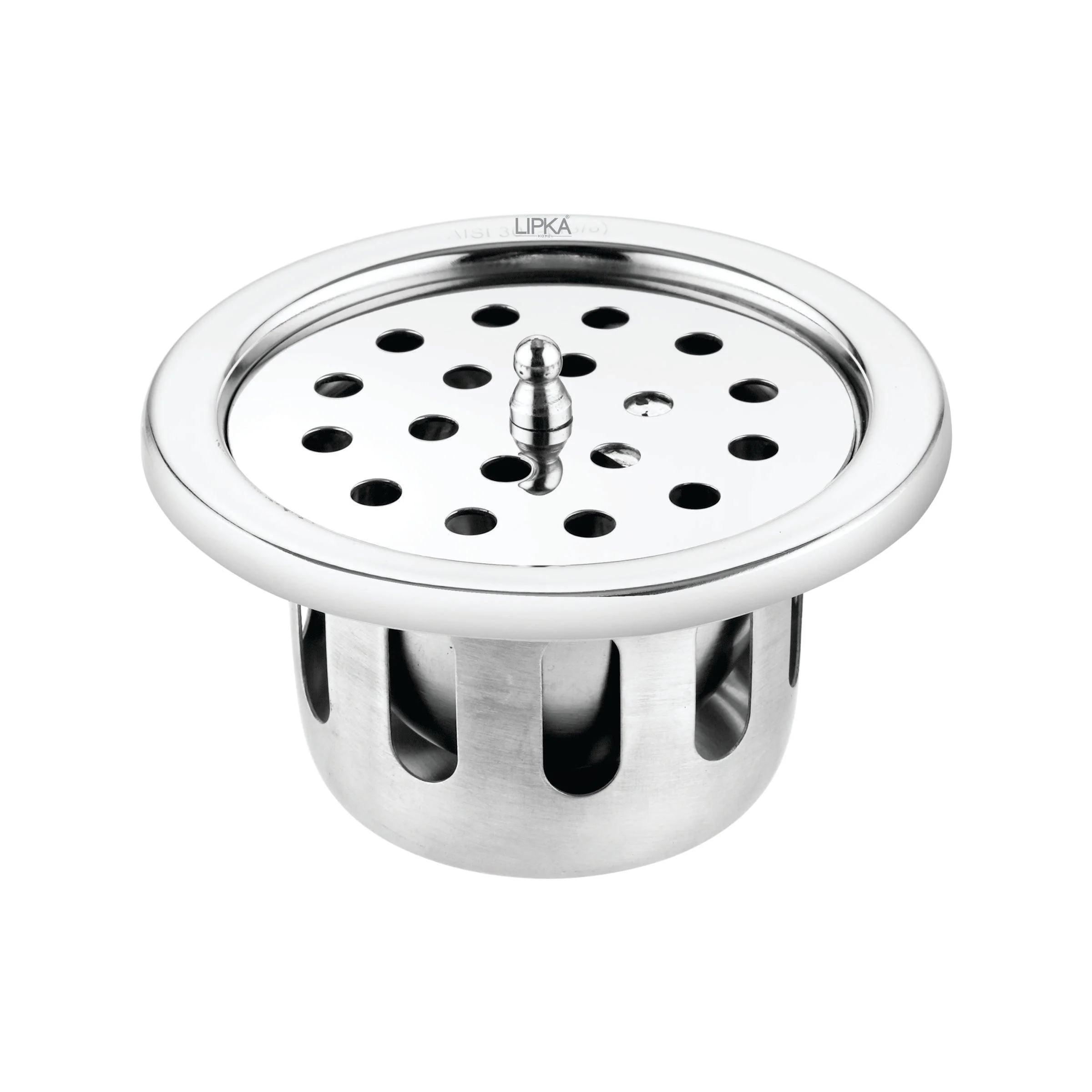 Round Floor Drain (4 inches) with Cockroach Trap & Lid - LIPKA