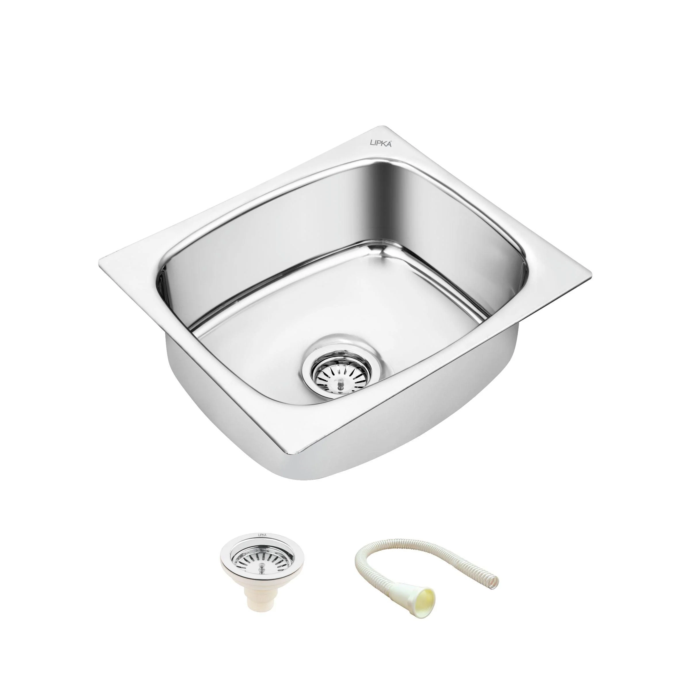 Round Single Bowl 304-Grade Kitchen Sink (21 x 18 x 8 Inches) - LIPKA - Image 2