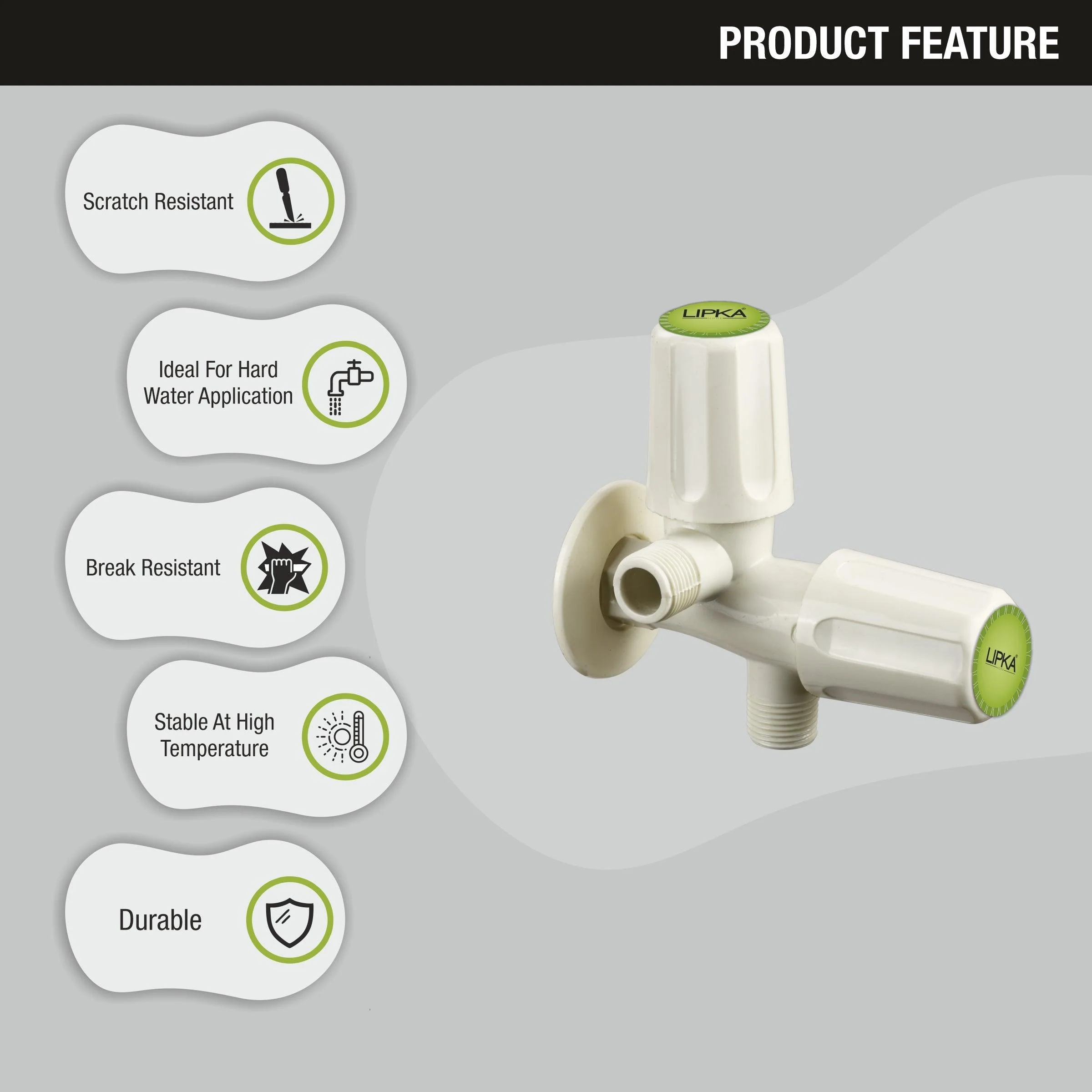 Royal Two Way Angle Valve PTMT Faucet (Double Handle) - LIPKA - Image 5