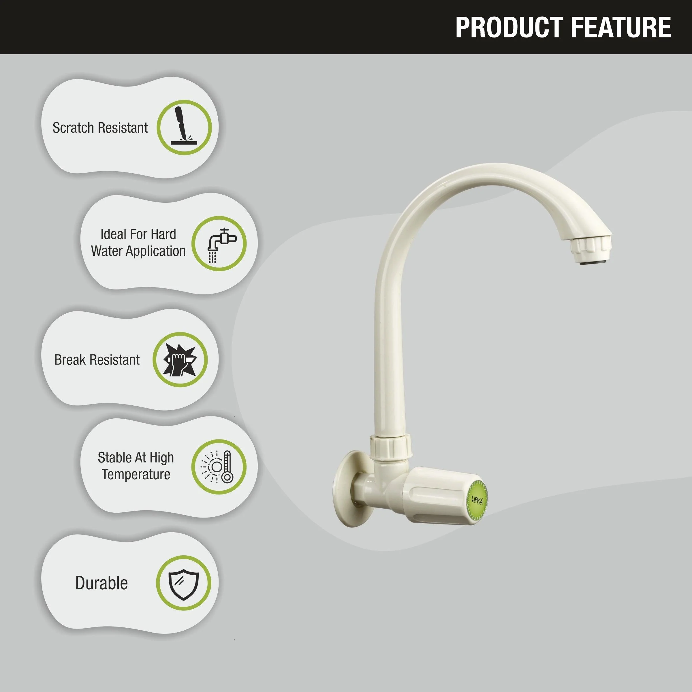 Royal Sink Tap with Swivel Spout PTMT Faucet- LIPKA - Image 4