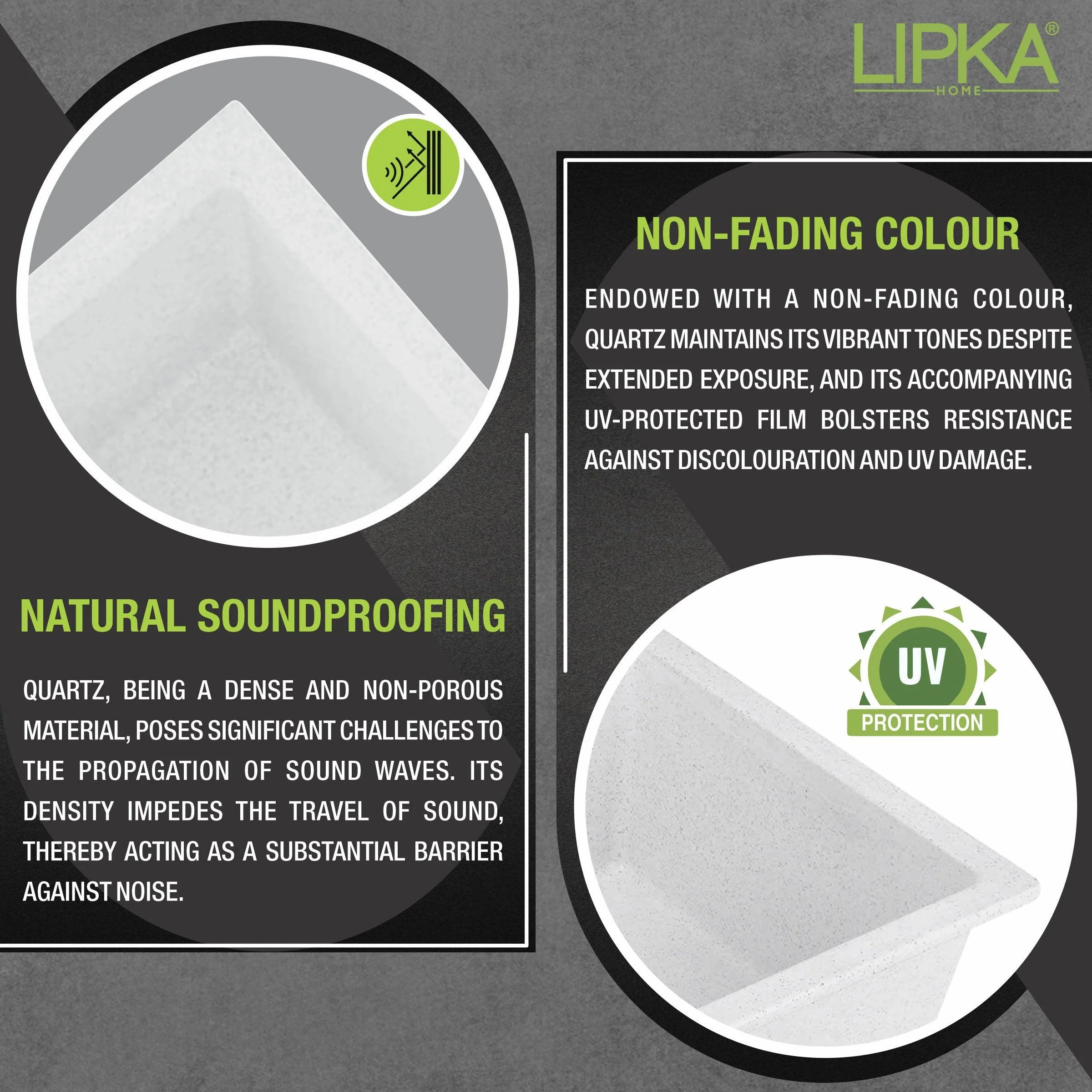 Crystal White Quartz Double Bowl Kitchen Sink (45 x 20 x 9 Inches) - LIPKA - Image 4