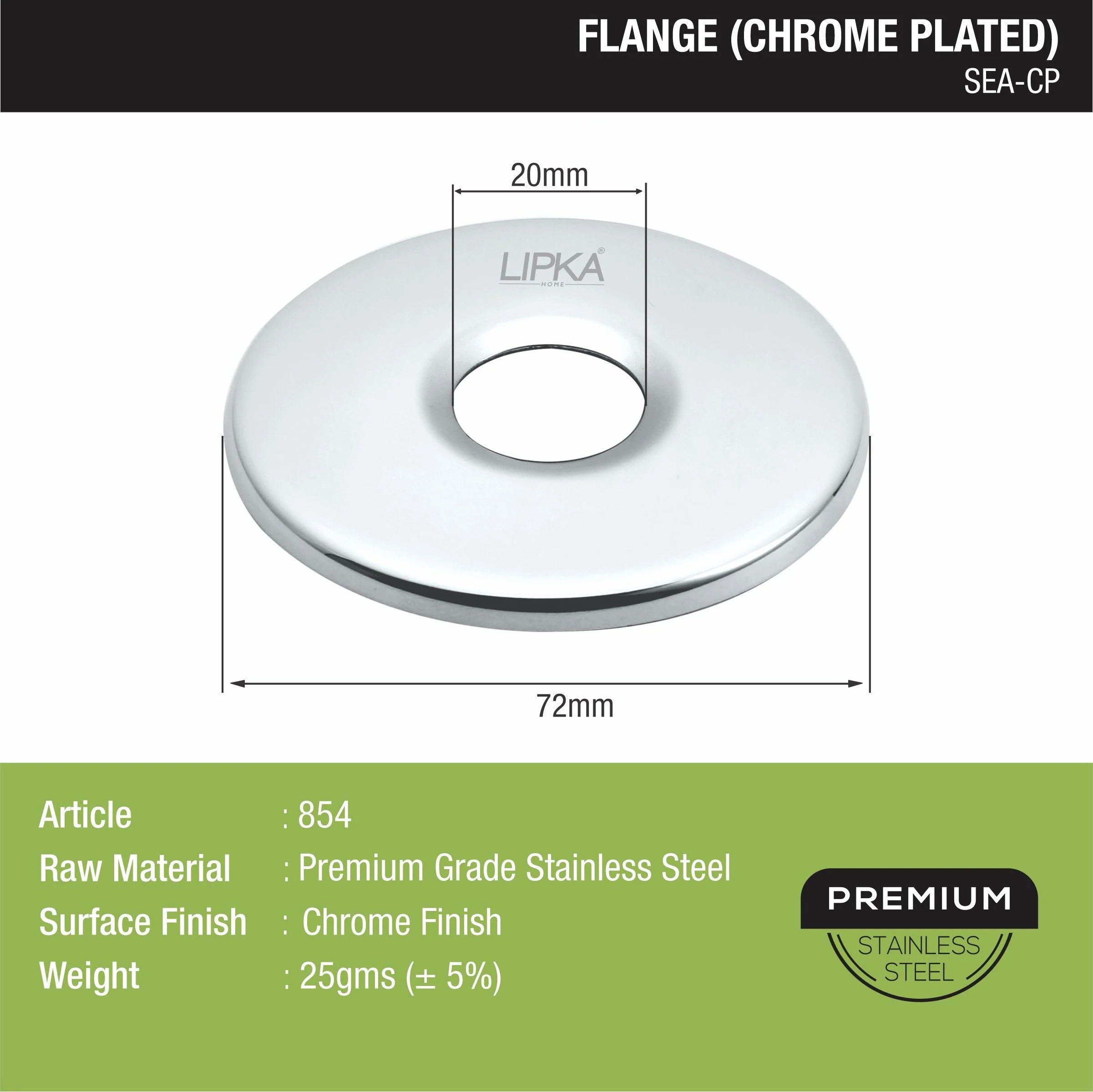Sea Flange (Chrome Plated) Pack of 10 - LIPKA - Image 2