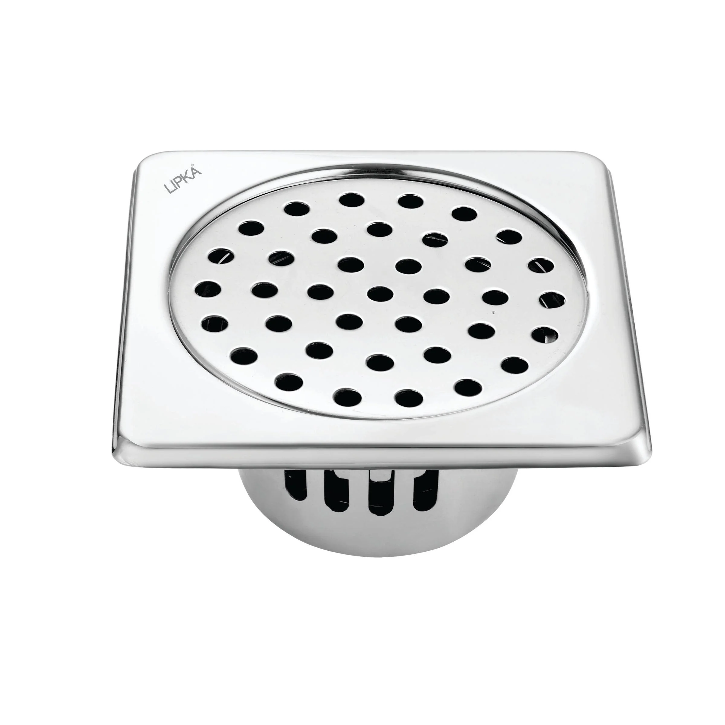Square Floor Drain (5 x 5 Inches) with Cockroach Trap - LIPKA