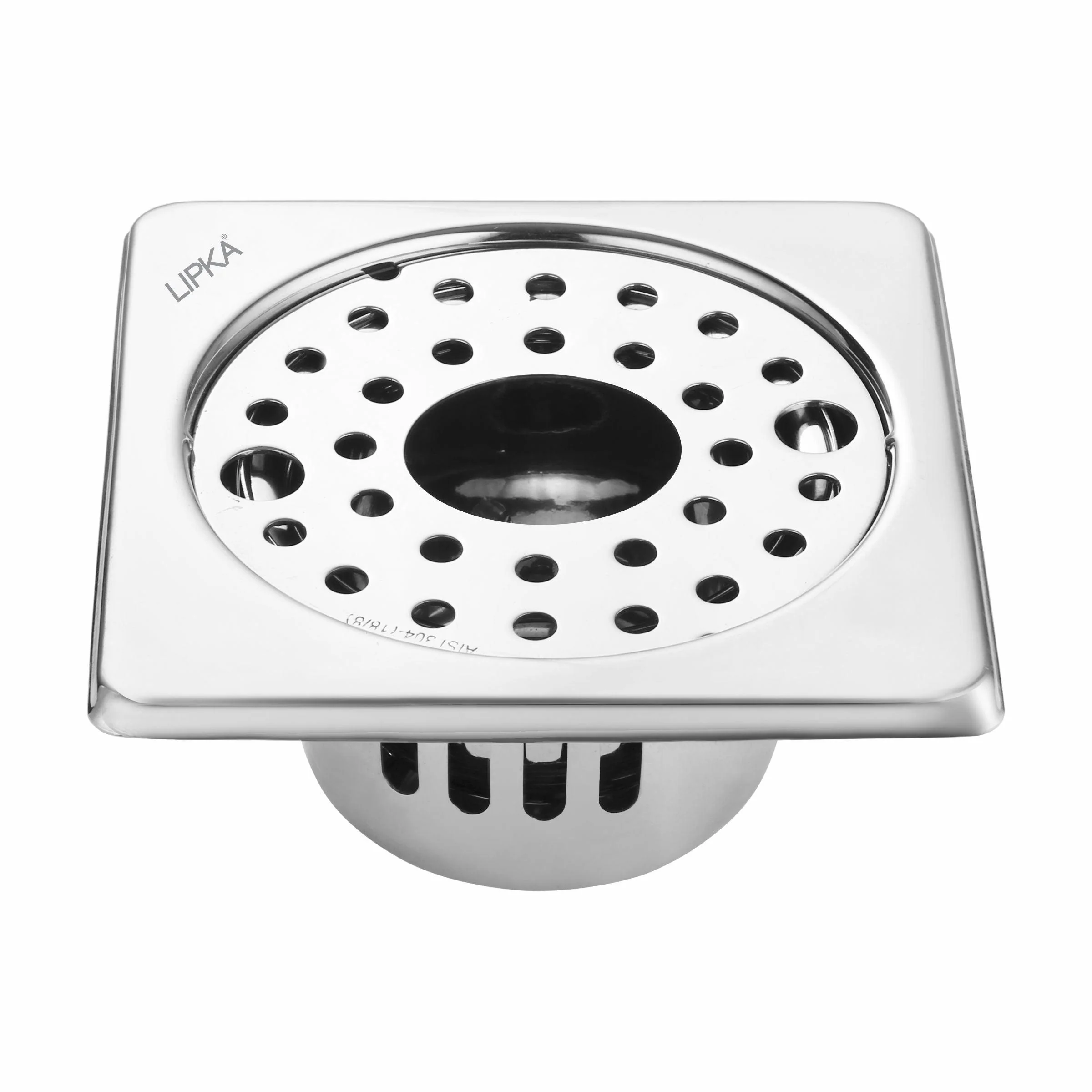Square Floor Drain (5 x 5 Inches) with Lock, Hole  and Cockroach Trap - LIPKA