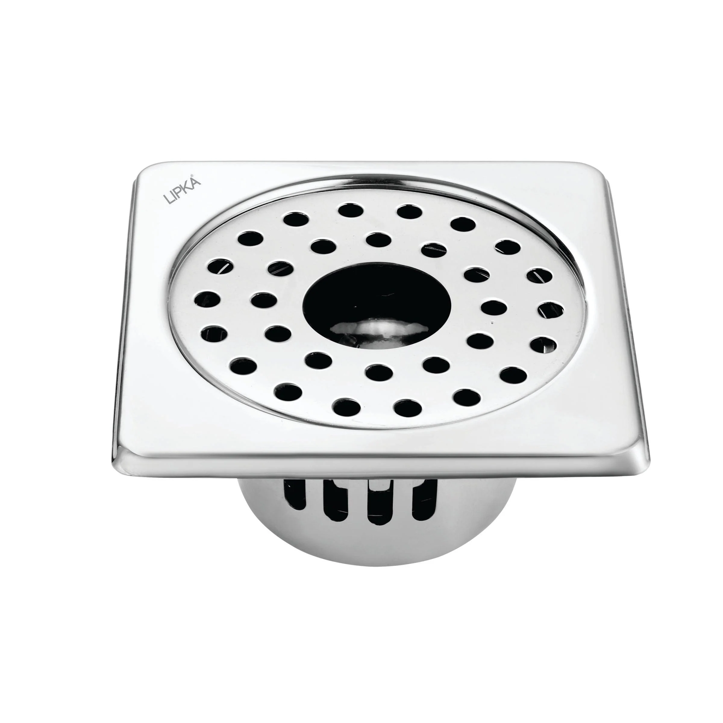 Square Floor Drain (6 x 6 Inches) with Hole and Cockroach Trap - LIPKA
