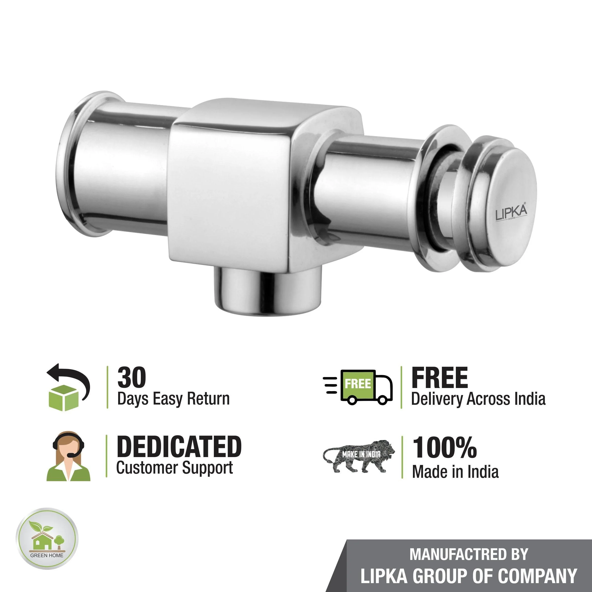 Square Push Valve Brass Faucet - LIPKA - Image 4