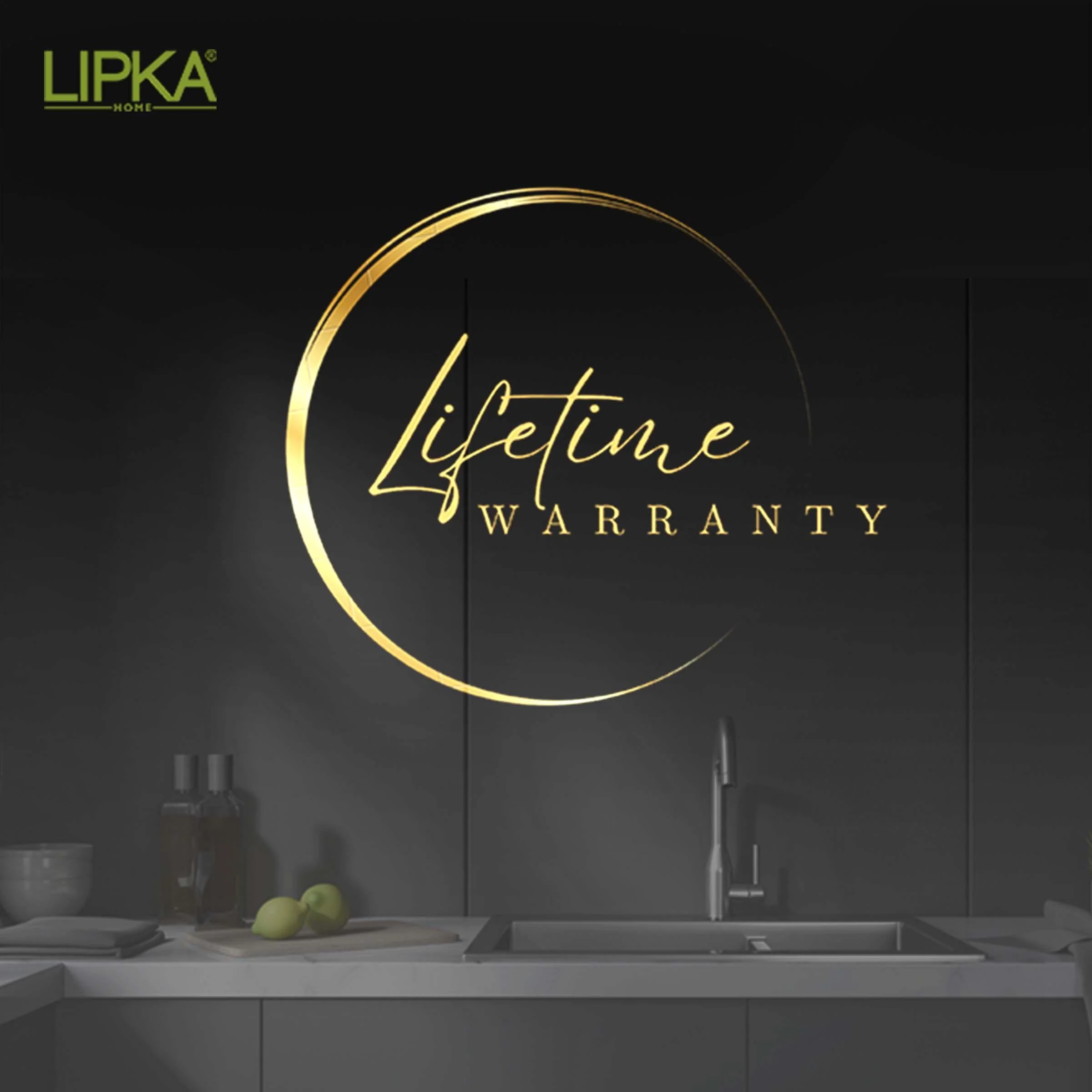Square Single Bowl 304-Grade Kitchen Sink with Drainboard (32 x 18 x 8 Inches) - LIPKA - Image 3