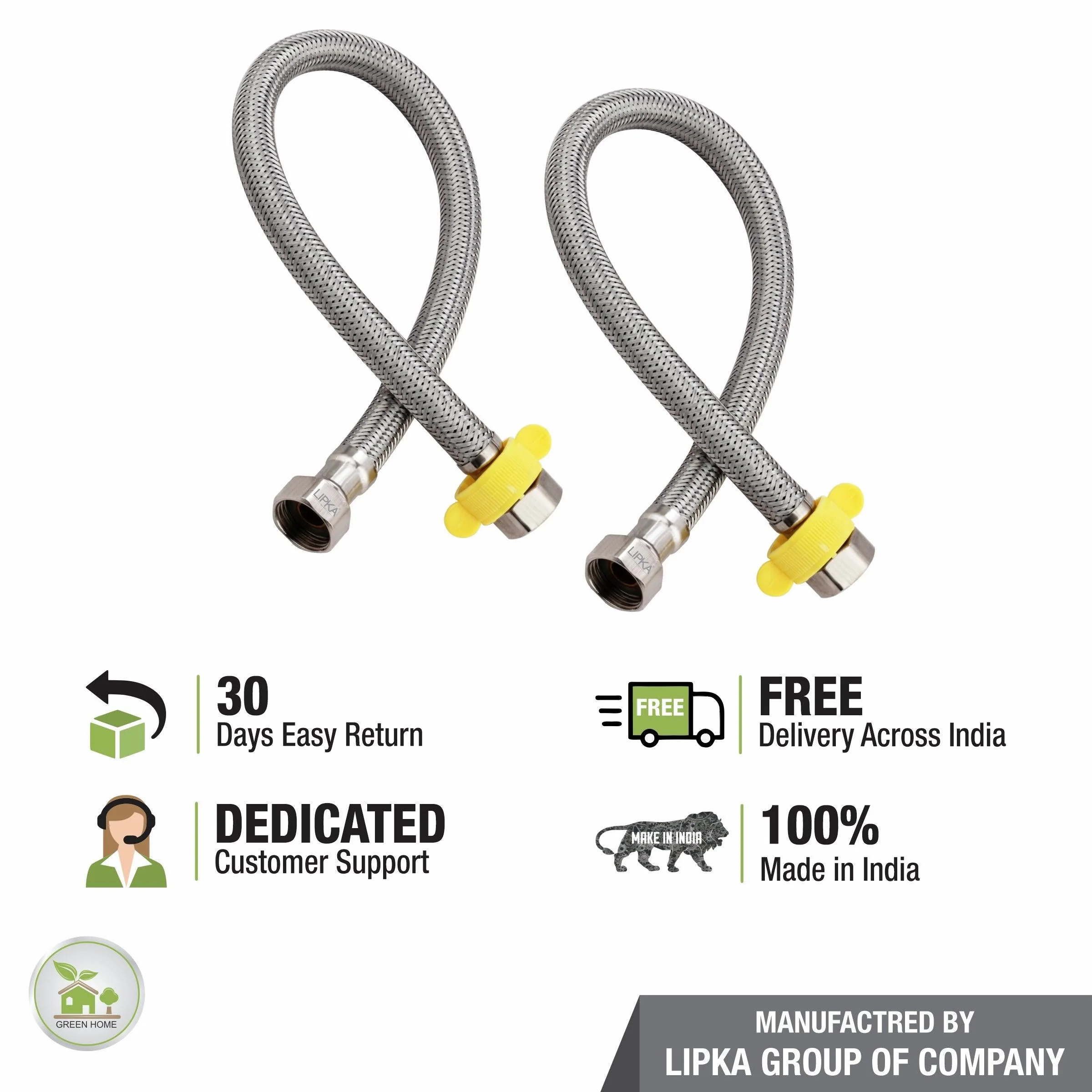 Connection Pipe 304-Grade (24 Inches) (Pack of 2)- LIPKA - Image 4