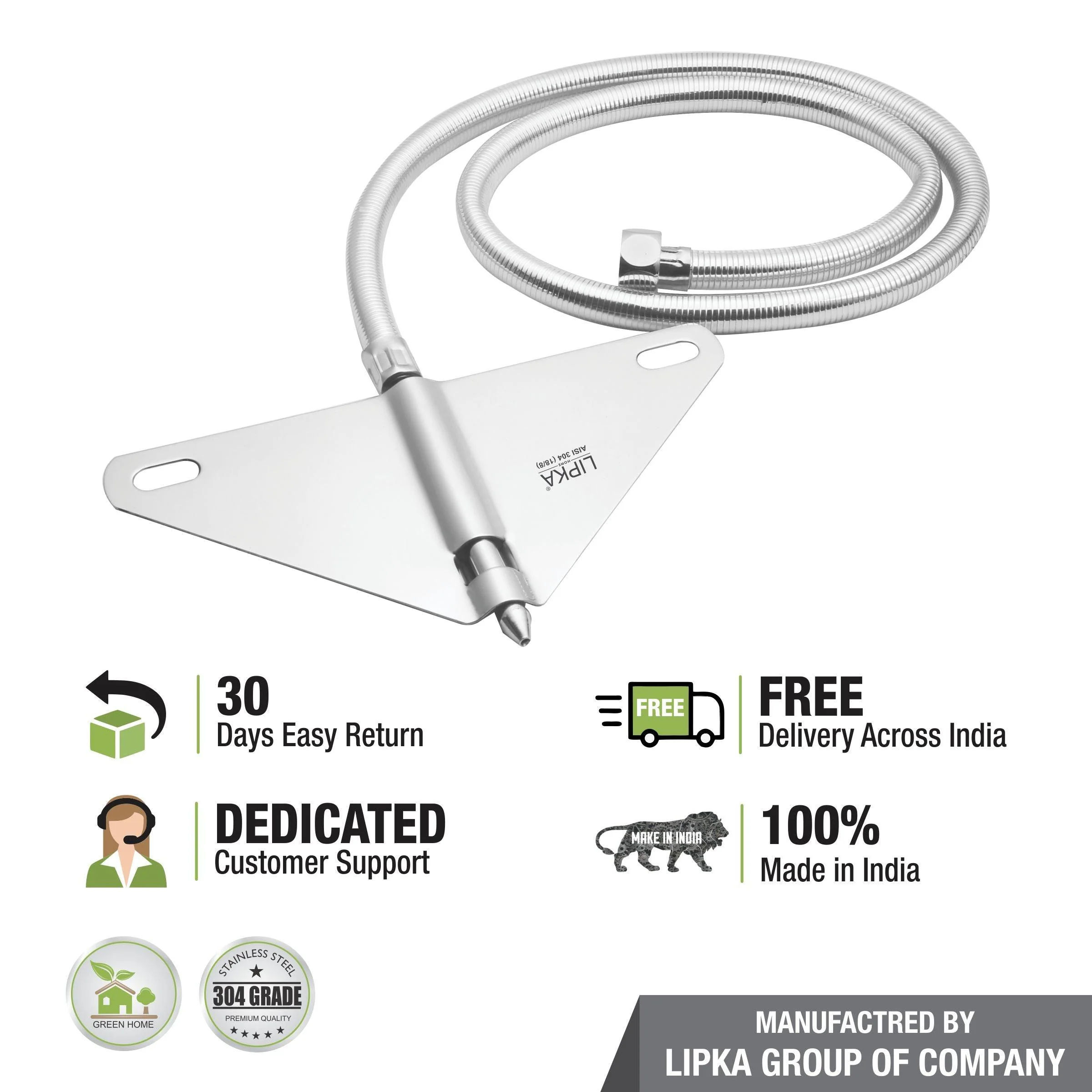 Straight Jet Spray with 304-Grade SS Holder & 1 Meter Hose - LIPKA - Image 4