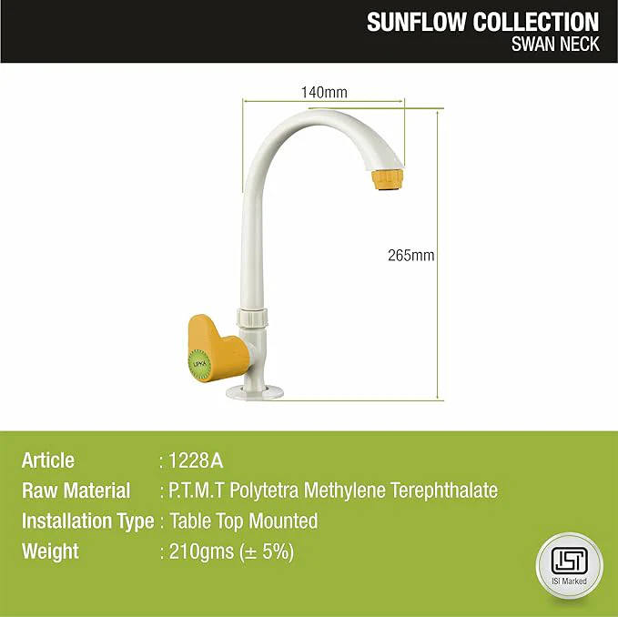Sunflow PTMT Swan Neck Faucet - LIPKA - Image 2