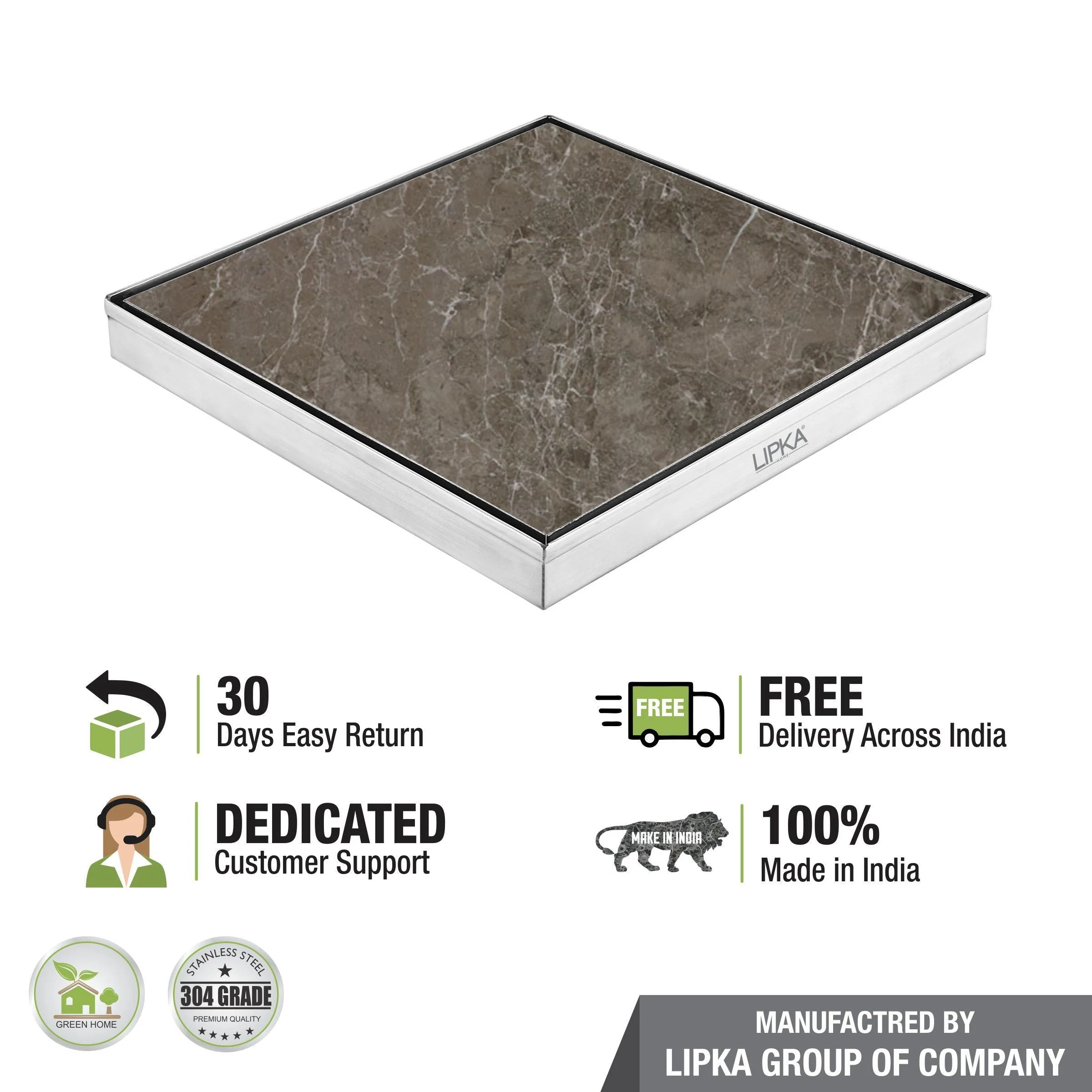 Tile Insert Floor Drain (12 x 12 Inches) - LIPKA - Image 6