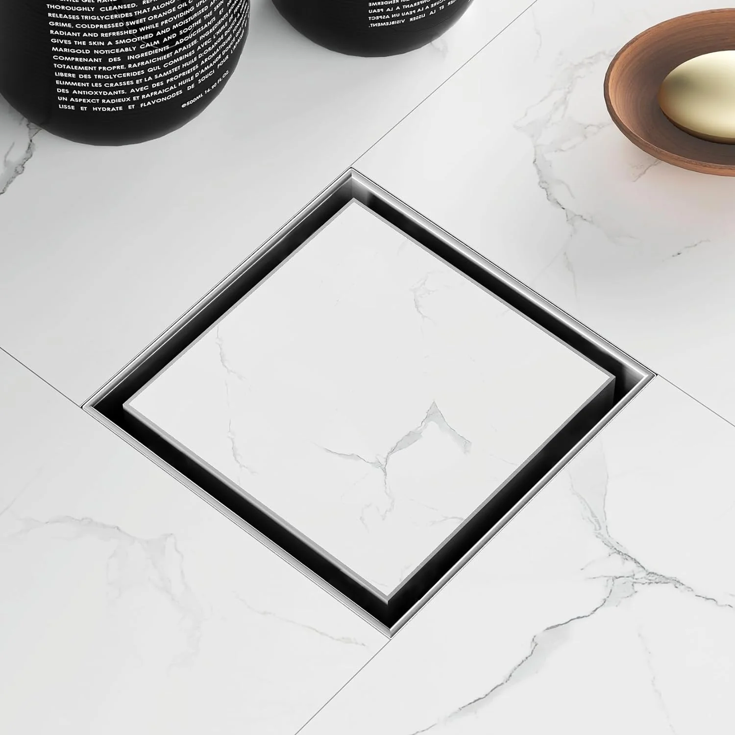 Tile Insert Floor Drain (5 x 5 Inches) - LIPKA - Image 2