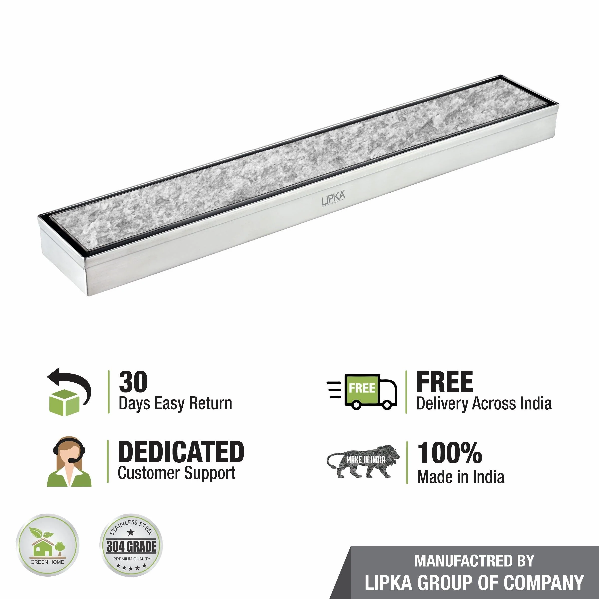 Tile Insert Shower Drain Channel (24 x 2 Inches) - LIPKA - Image 6