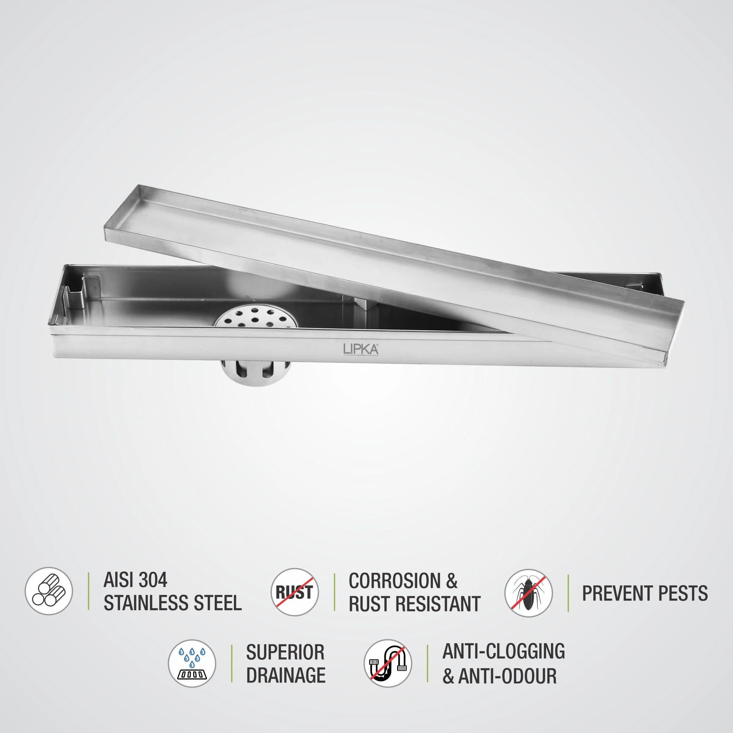 Tile Insert Shower Drain Channel (24 x 4 Inches) - LIPKA - Image 5