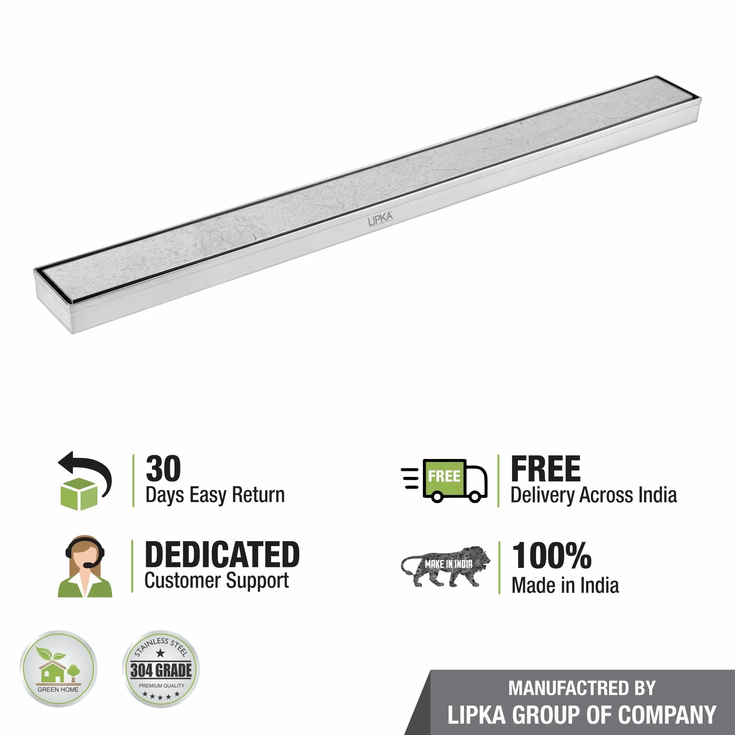 Tile Insert Shower Drain Channel (32 x 3 Inches) - LIPKA - Image 6