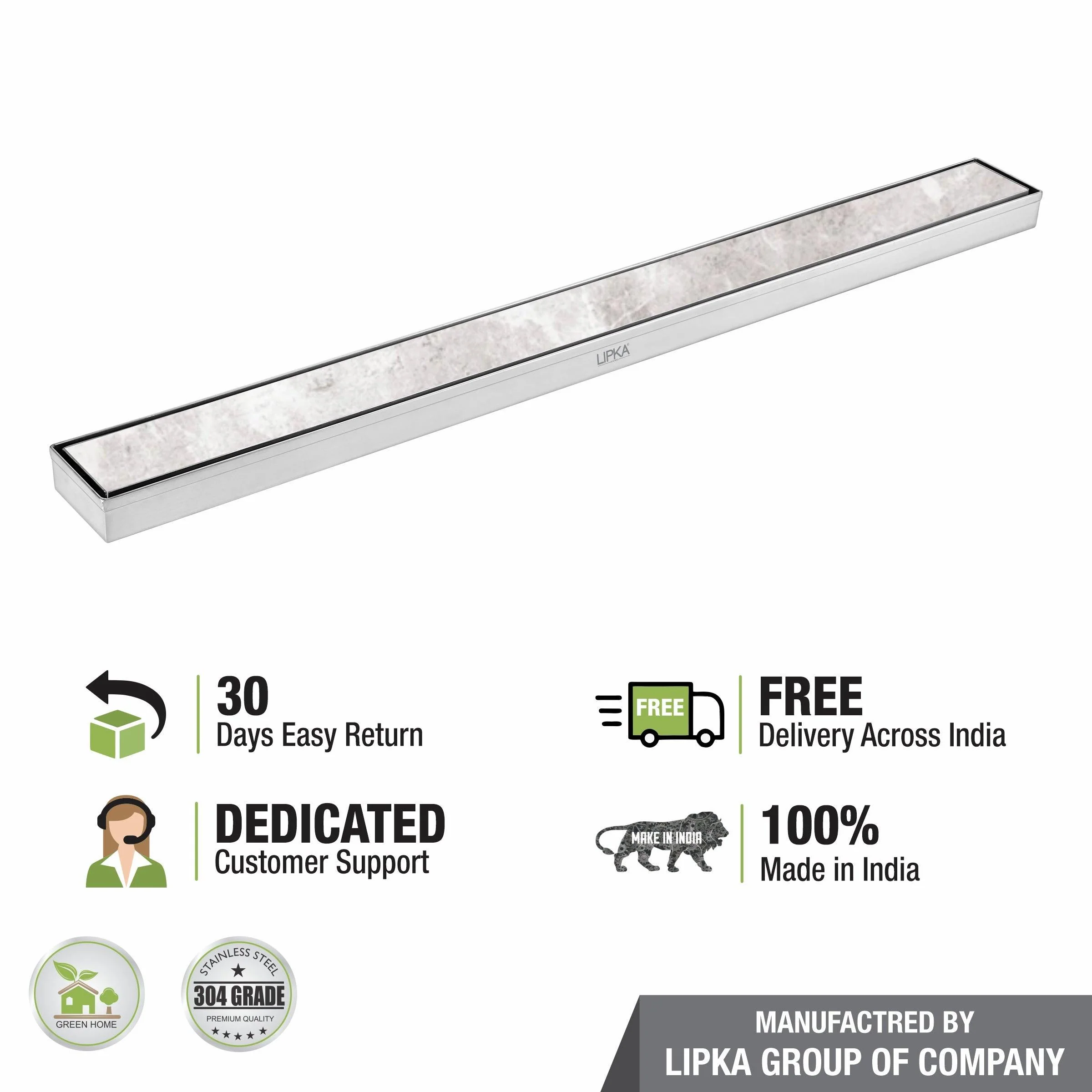 Tile Insert Shower Drain Channel (40 x 2 Inches) - LIPKA - Image 6