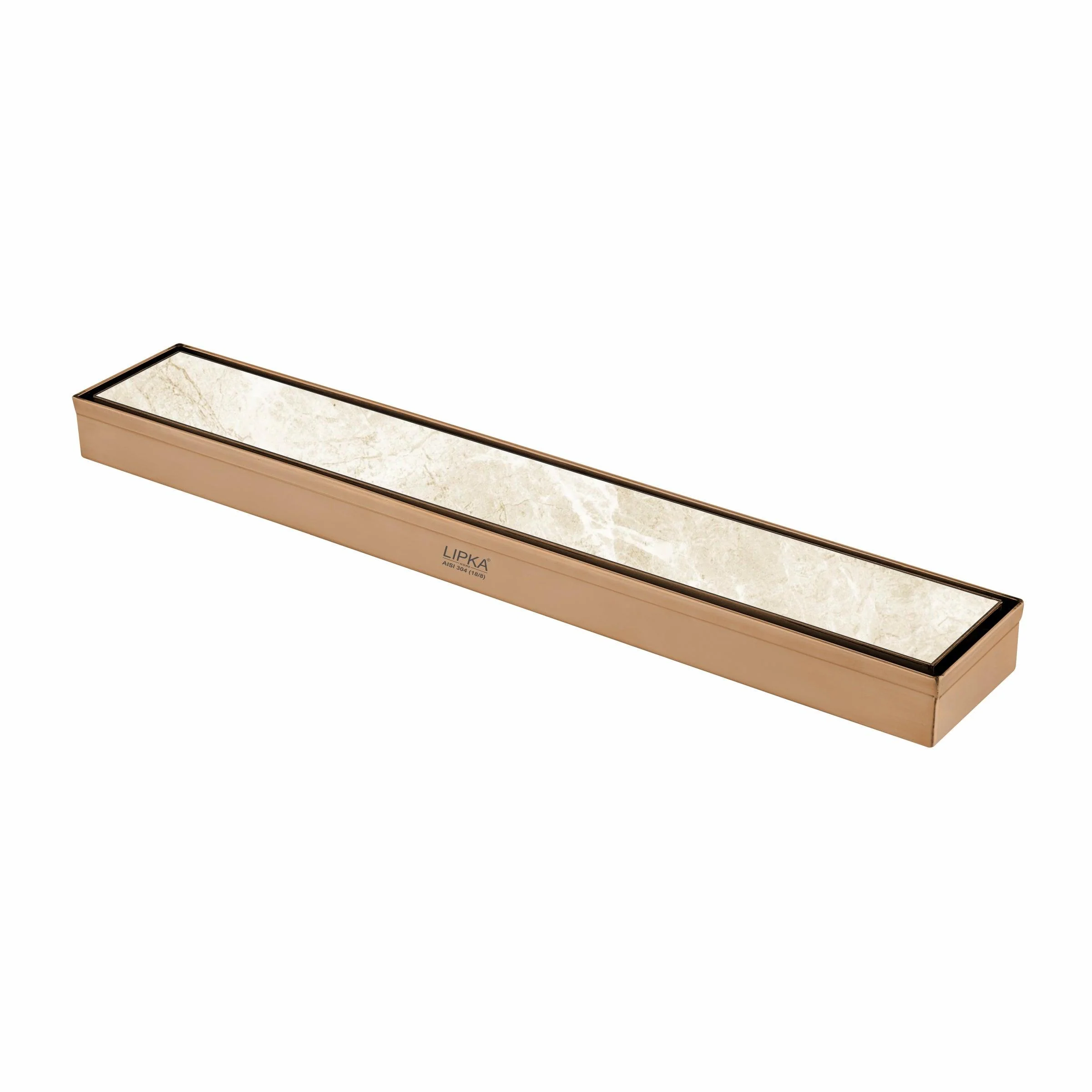 Tile Insert Shower Drain Channel - Antique Copper (12 x 2 Inches) - LIPKA