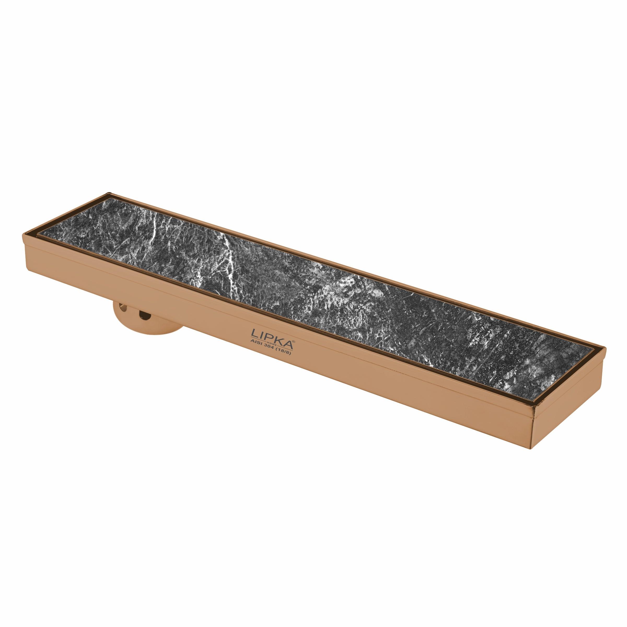 Tile Insert Shower Drain Channel - Antique Copper (24 x 4 Inches) - LIPKA