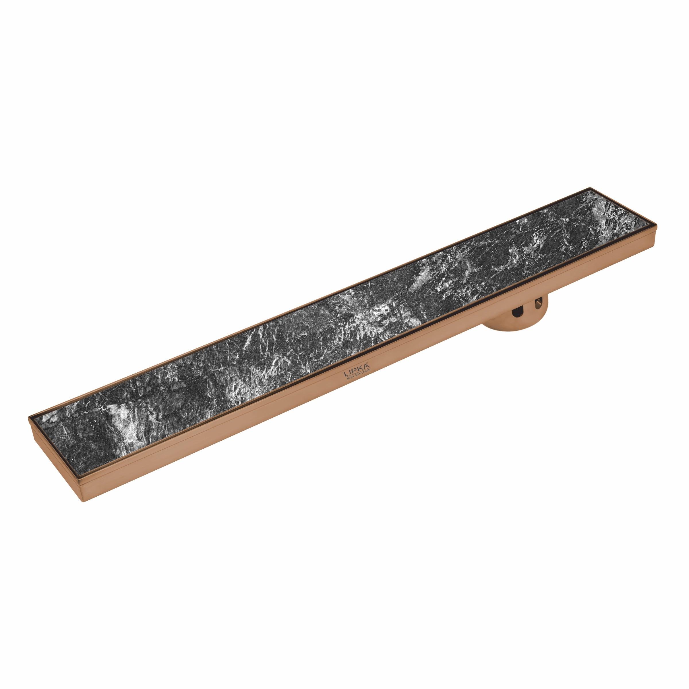 Tile Insert Shower Drain Channel - Antique Copper (36 x 4 Inches) - LIPKA
