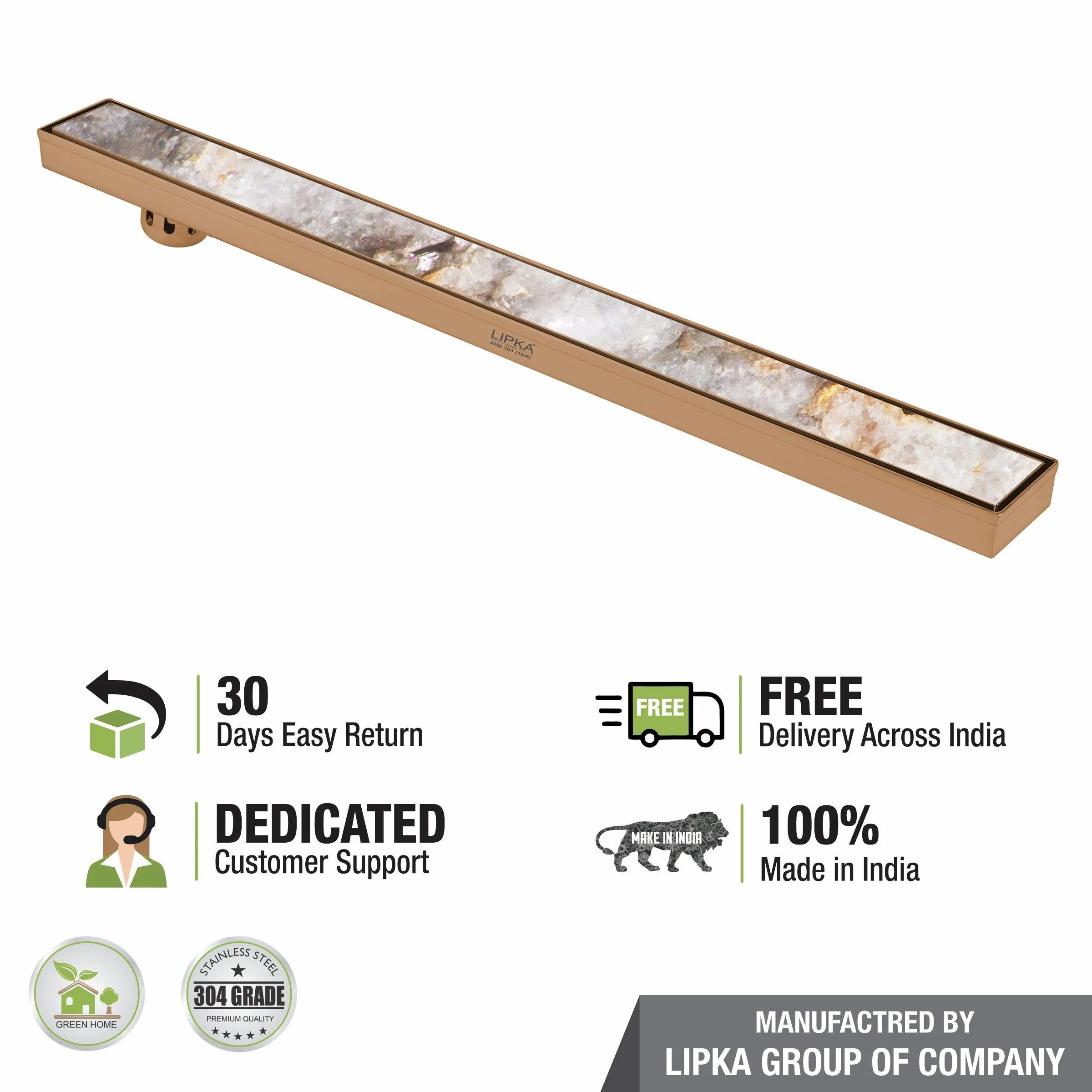 Tile Insert Shower Drain Channel - Antique Copper (48 x 3 Inches) - LIPKA - Image 6
