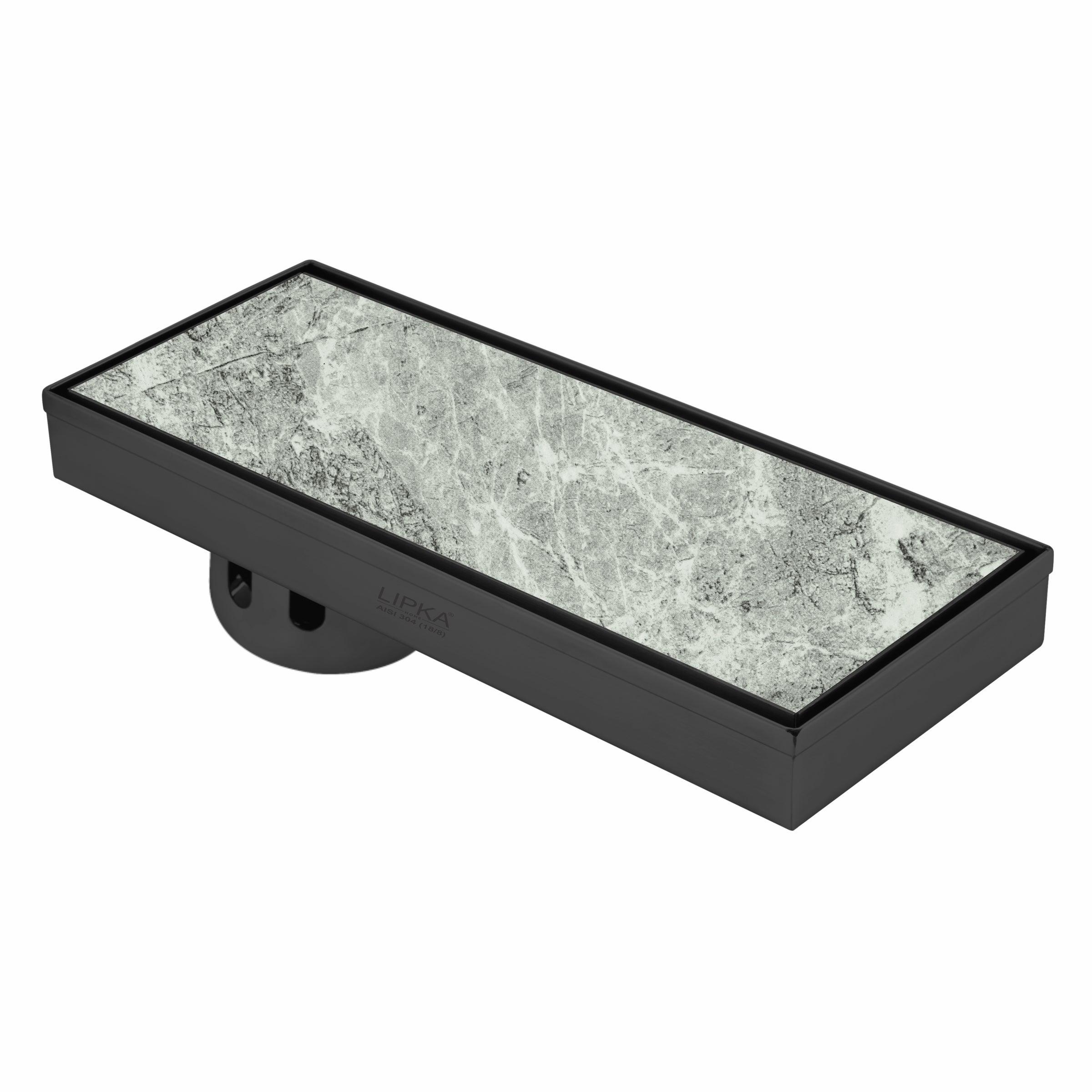 Tile Insert Shower Drain Channel - Black (18 x 5 Inches) - LIPKA
