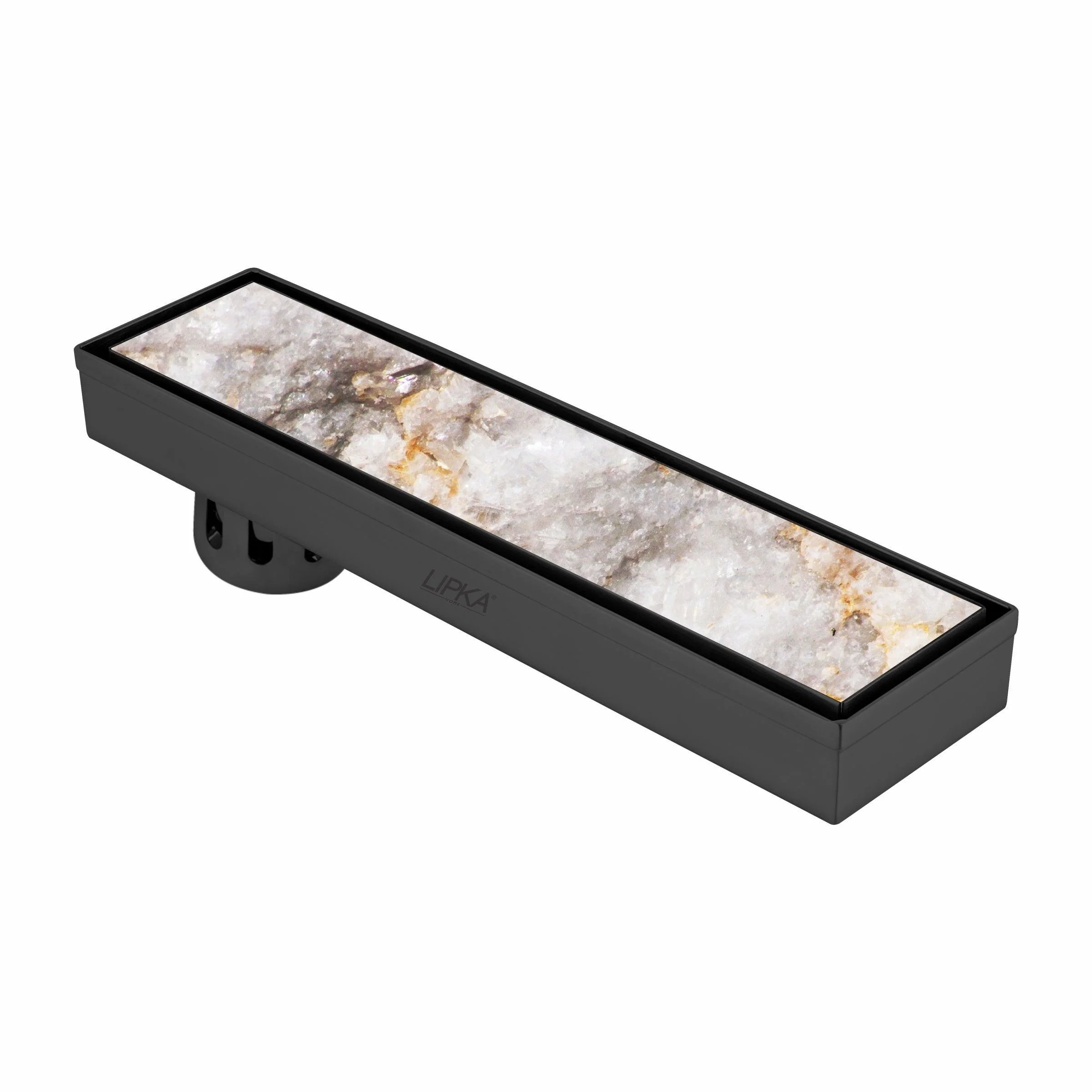 Tile Insert Shower Drain Channel - Black (18 x 3 Inches) - LIPKA
