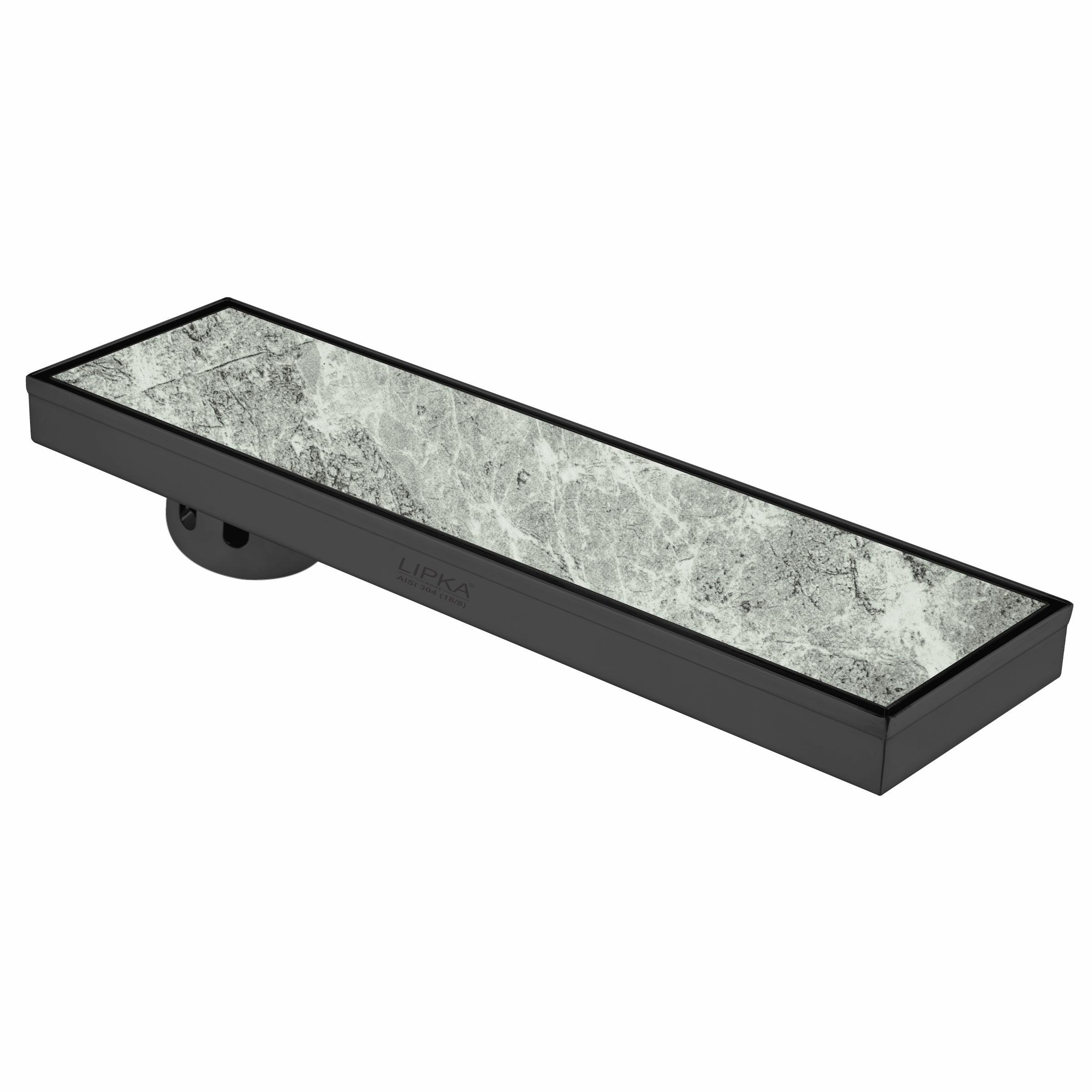 Tile Insert Shower Drain Channel - Black (24 x 5 Inches) - LIPKA