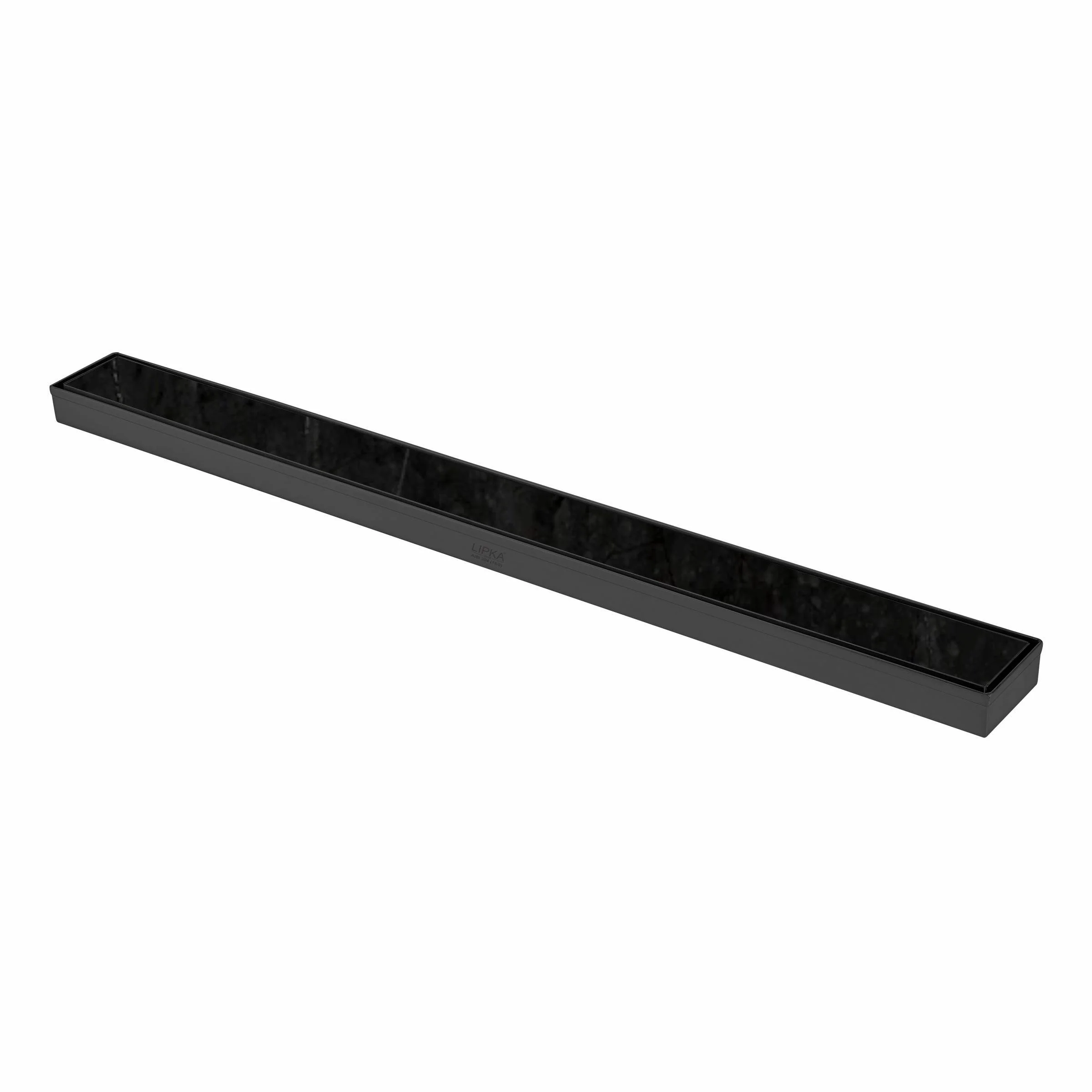 Tile Insert Shower Drain Channel - Black (32 x 2 Inches) - LIPKA