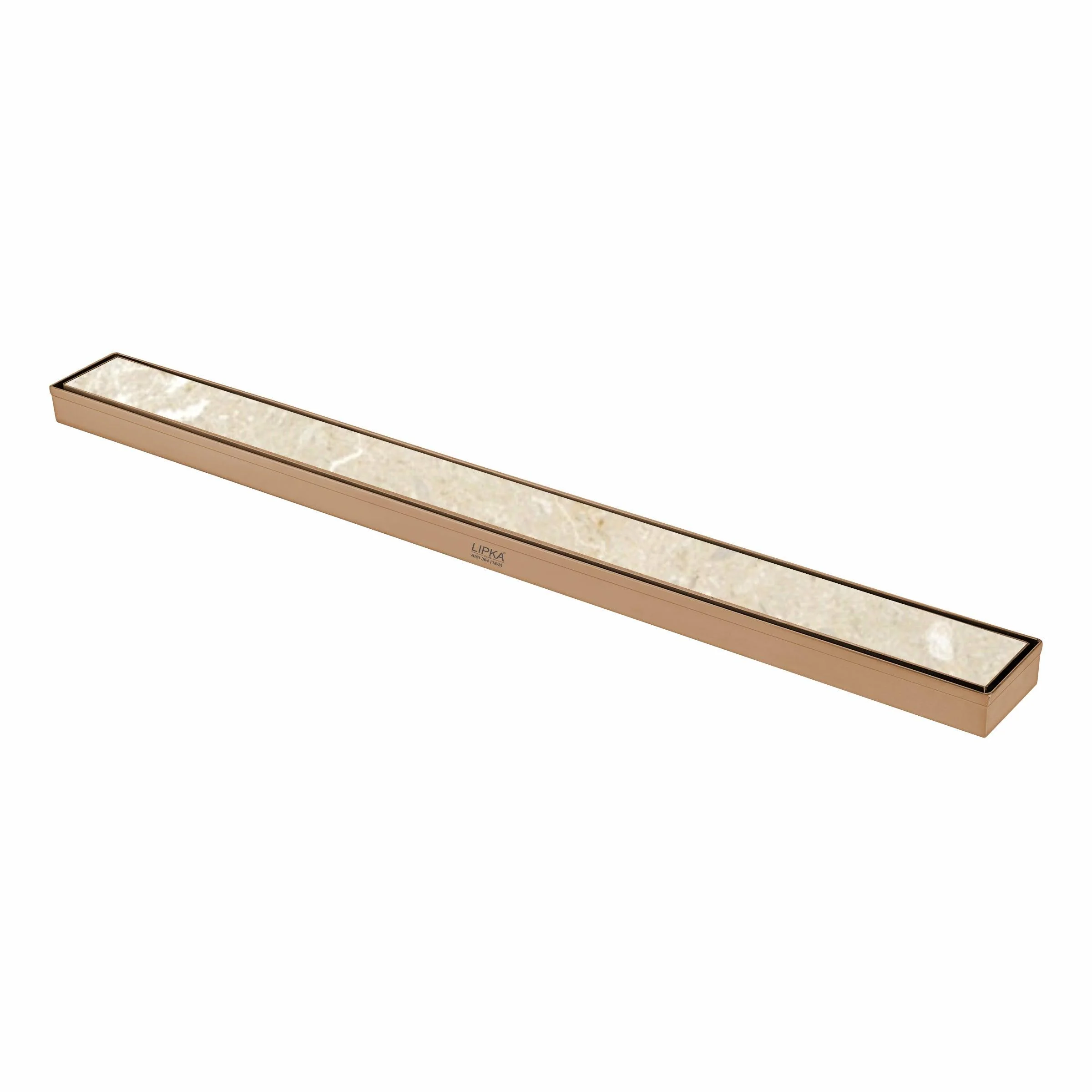 Tile Insert Shower Drain Channel - Yellow Gold (36 x 2 Inches) - LIPKA