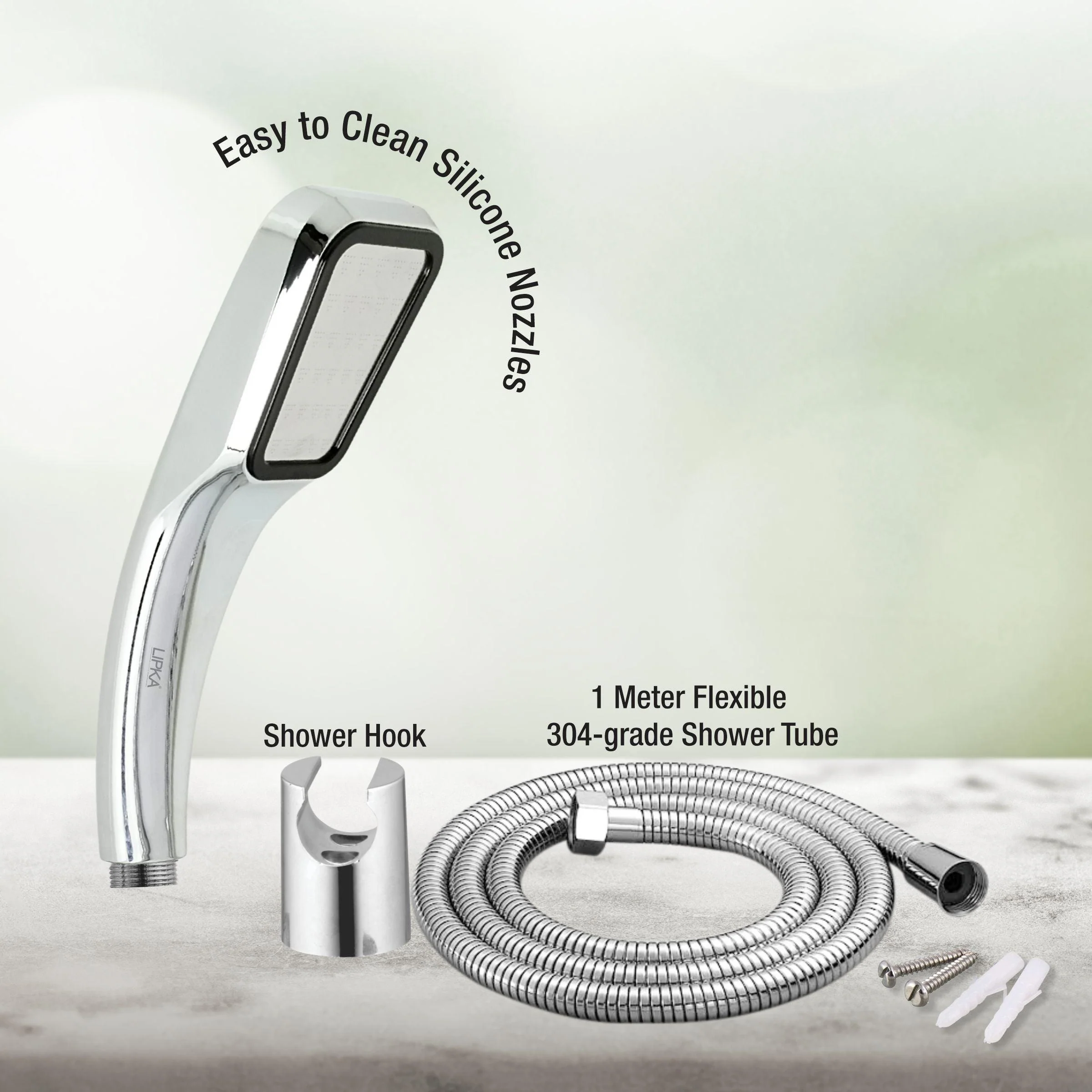 Twist Hand Shower with Holder & 304-Grade Flexible Shower Tube - LIPKA - Image 3